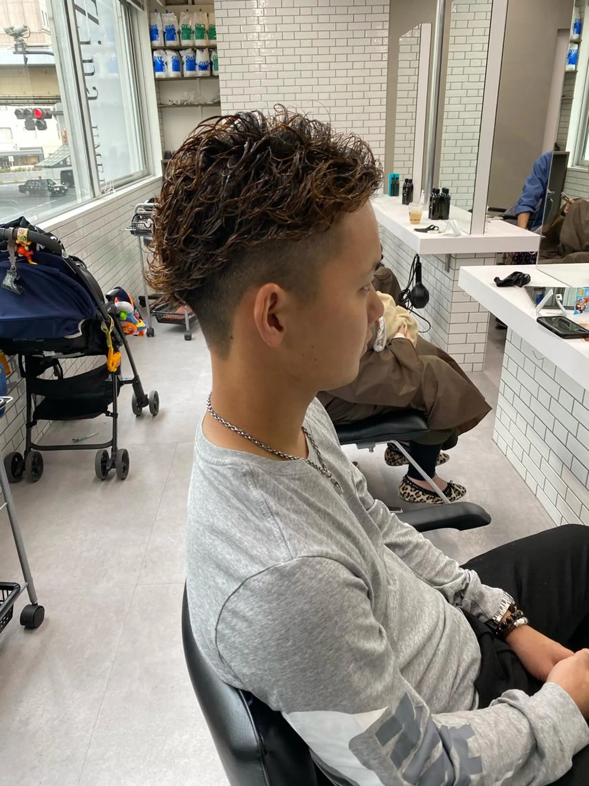 メンズ メンズパーマ BLEUNIR  中崎町所属・梅田中崎町メンズ 美容師ユースケのヘアスタイル