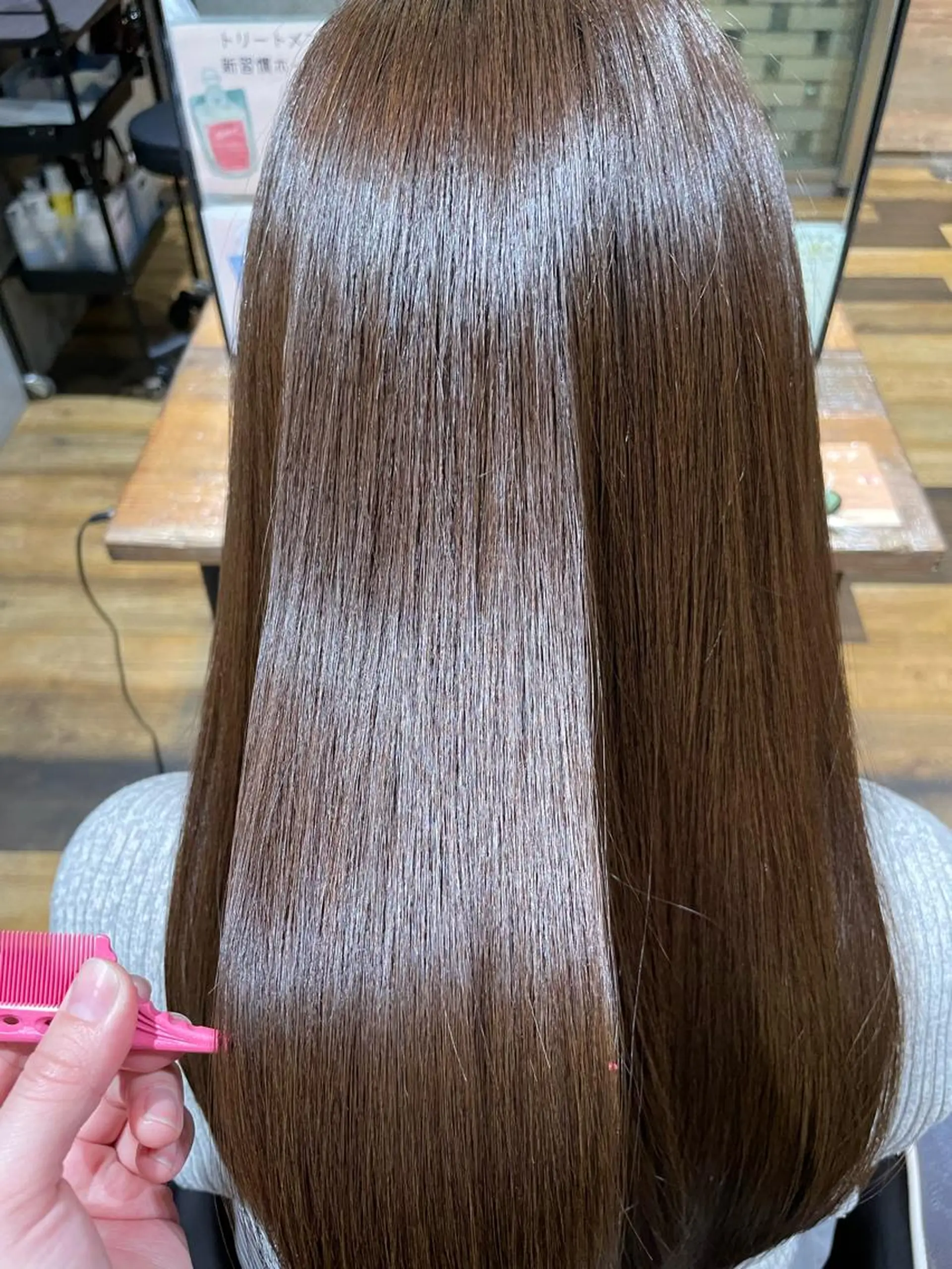 ロング 縮毛矯正 大 場のヘアスタイル