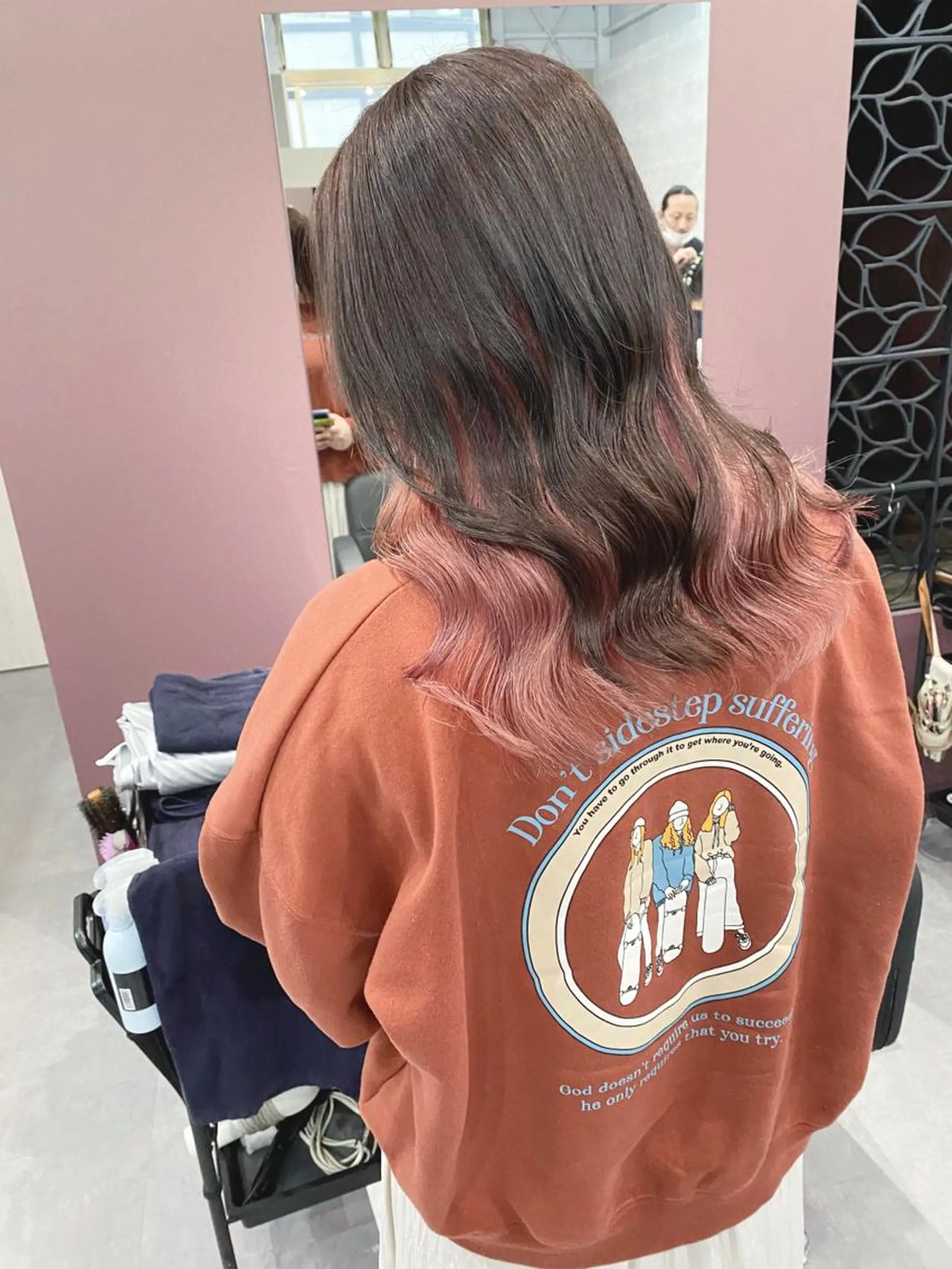 ロング カラー ピンクカラー Via officialのヘアスタイル