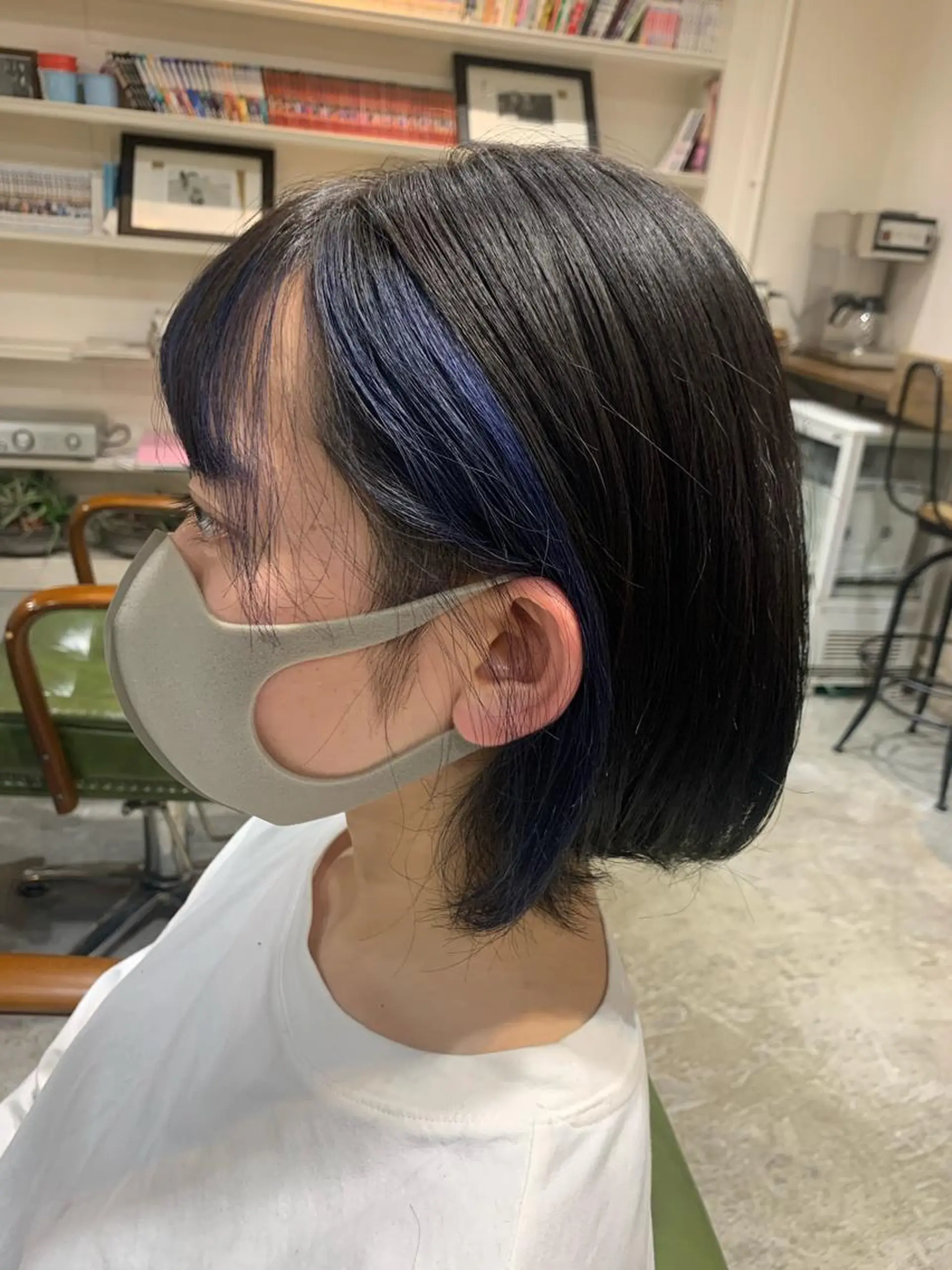 カラー ブルーカラー インナーカラー ヘアカラー トリートメント ヘアセット 金子 廉のヘアスタイル