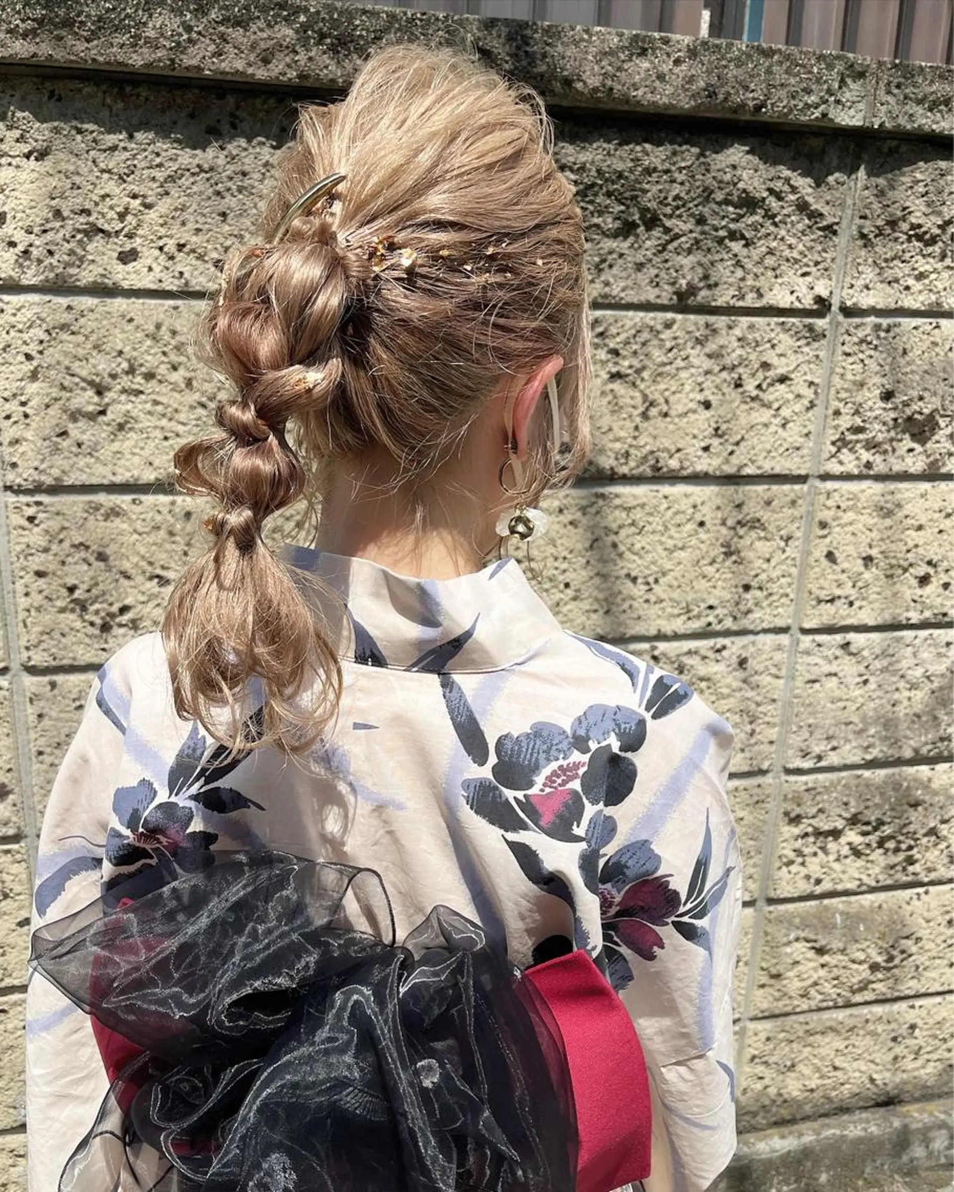 セミロング ヘアアレンジ メンズモテパーマ💙 fuwaのヘアスタイル