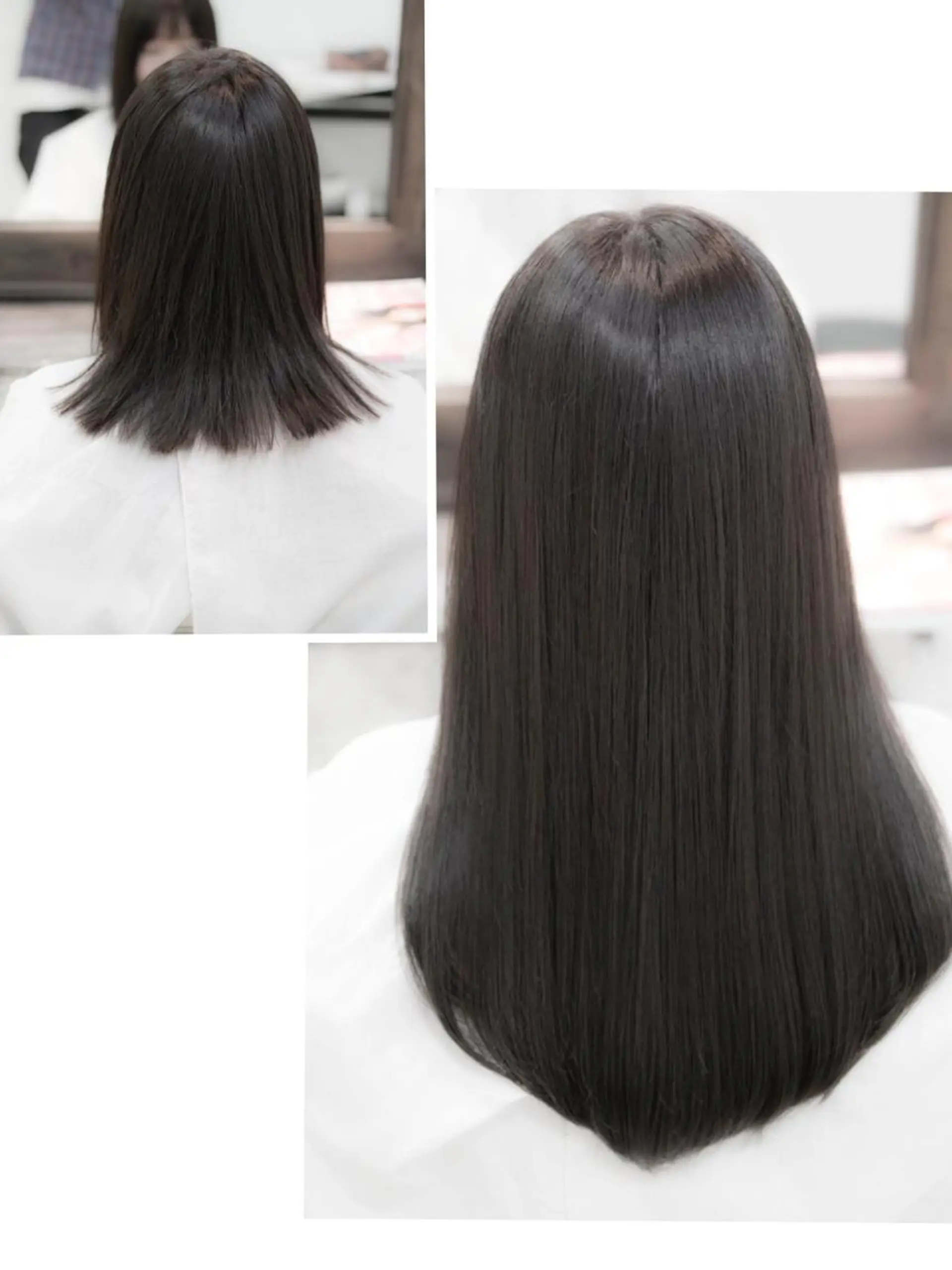 ショート ミディアム セミロング ロング シールエクステ エクステ FÜRSTIN所属・西村髪質改善 ブリーチ縮毛矯正のヘアスタイル