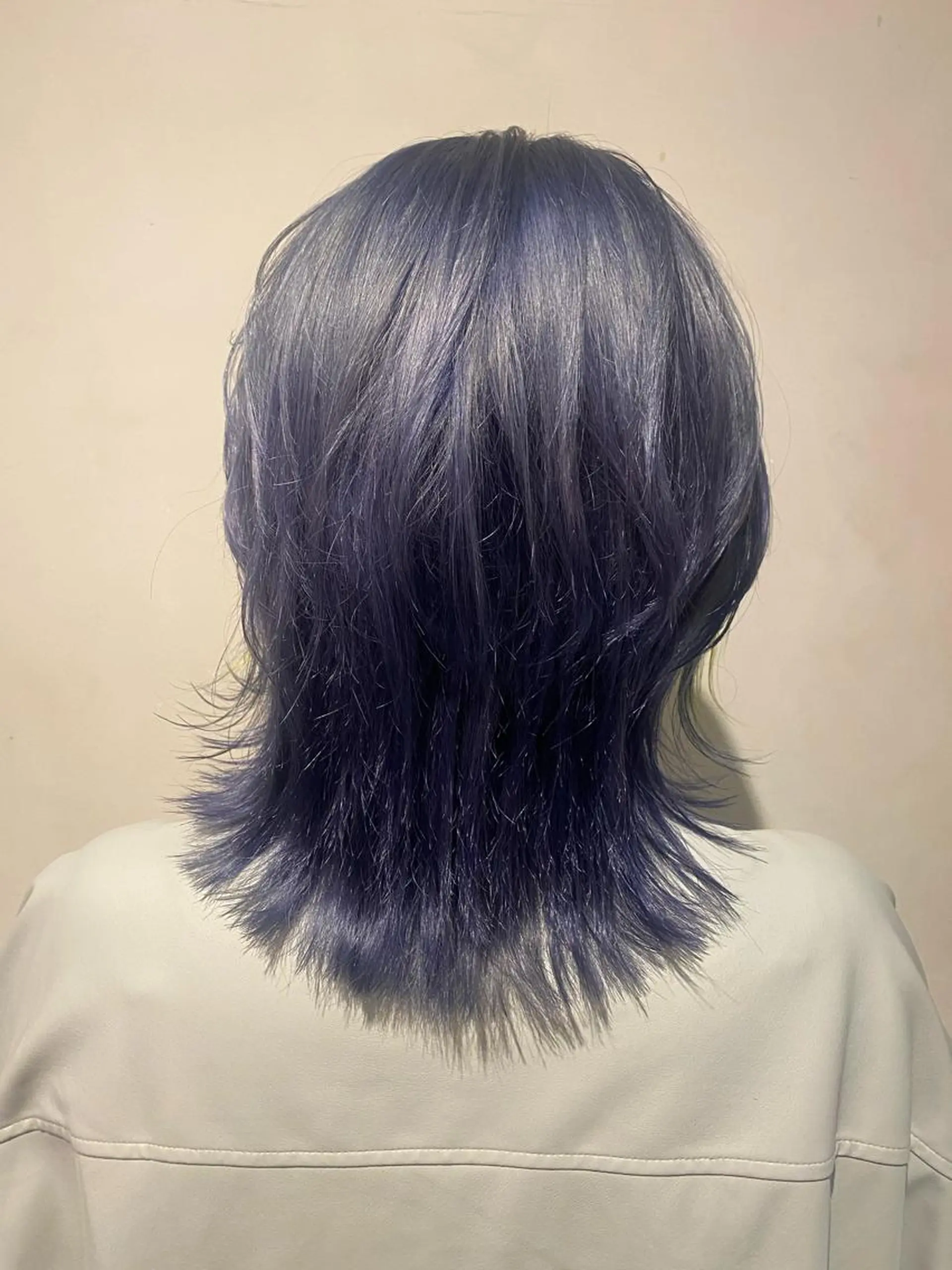 ミディアム カラー ミストバング ブルーカラー デザインカラー  フェイスフレーミング イエローカラー ヘアカラー トリートメント 🦋店長🦋 ほんさわ みずきのヘアスタイル