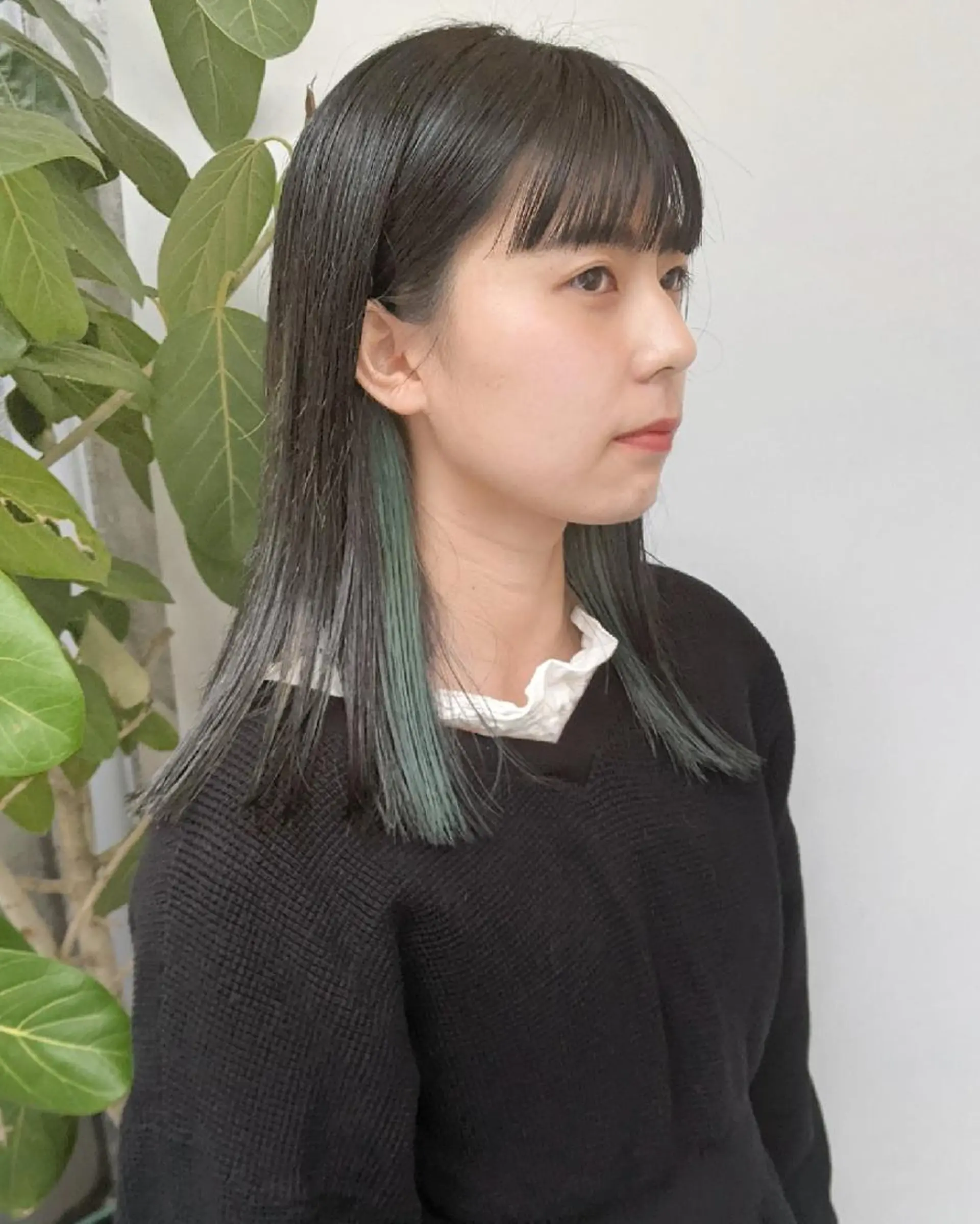 セミロング カラー ヘアアレンジ 南堀江 möwen ( メーヴェ )所属・mowen RUIのヘアスタイル