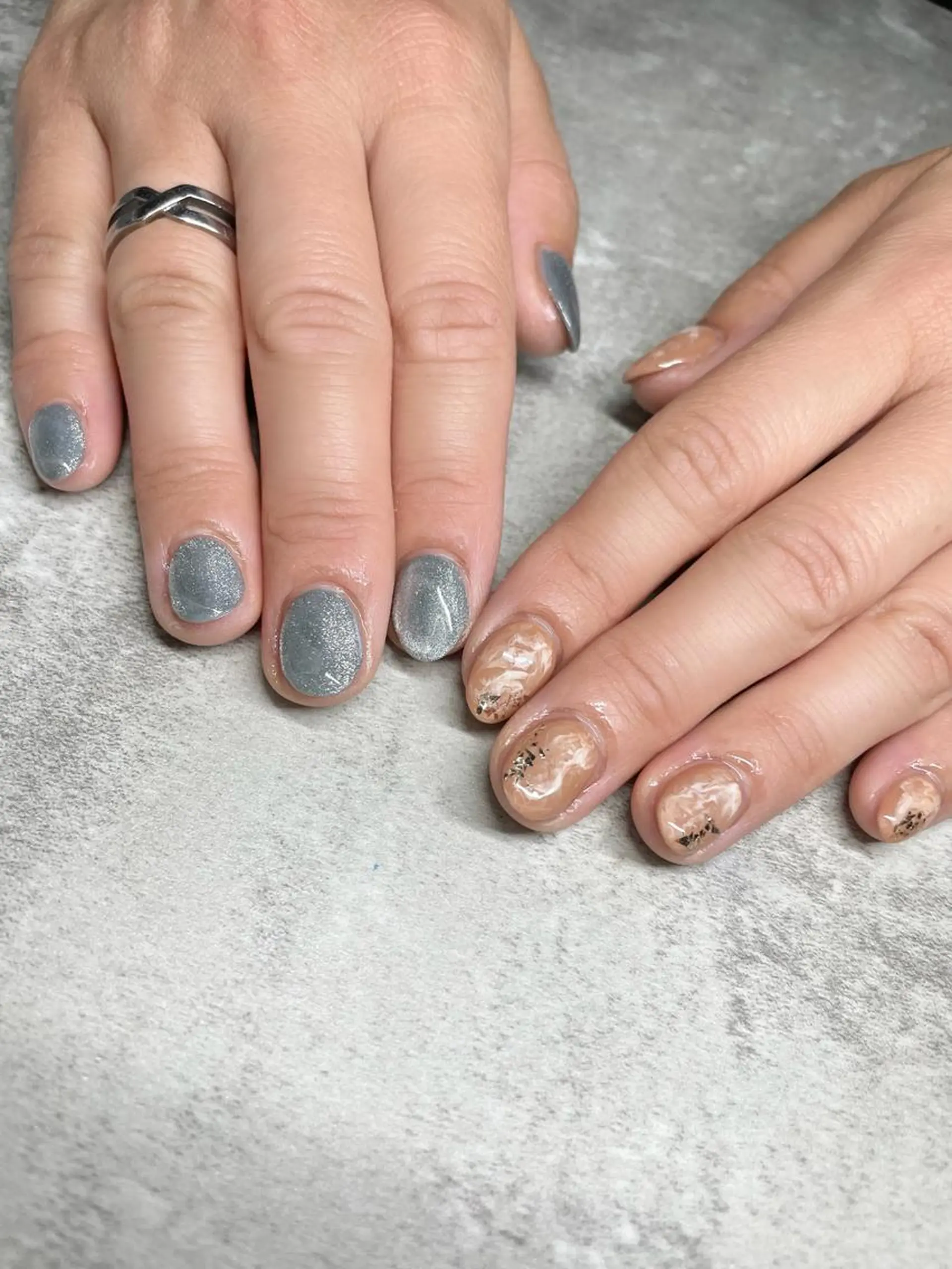 ネイル マグネットネイル ニュアンスネイル ハンドネイル Y's nailのネイルデザイン