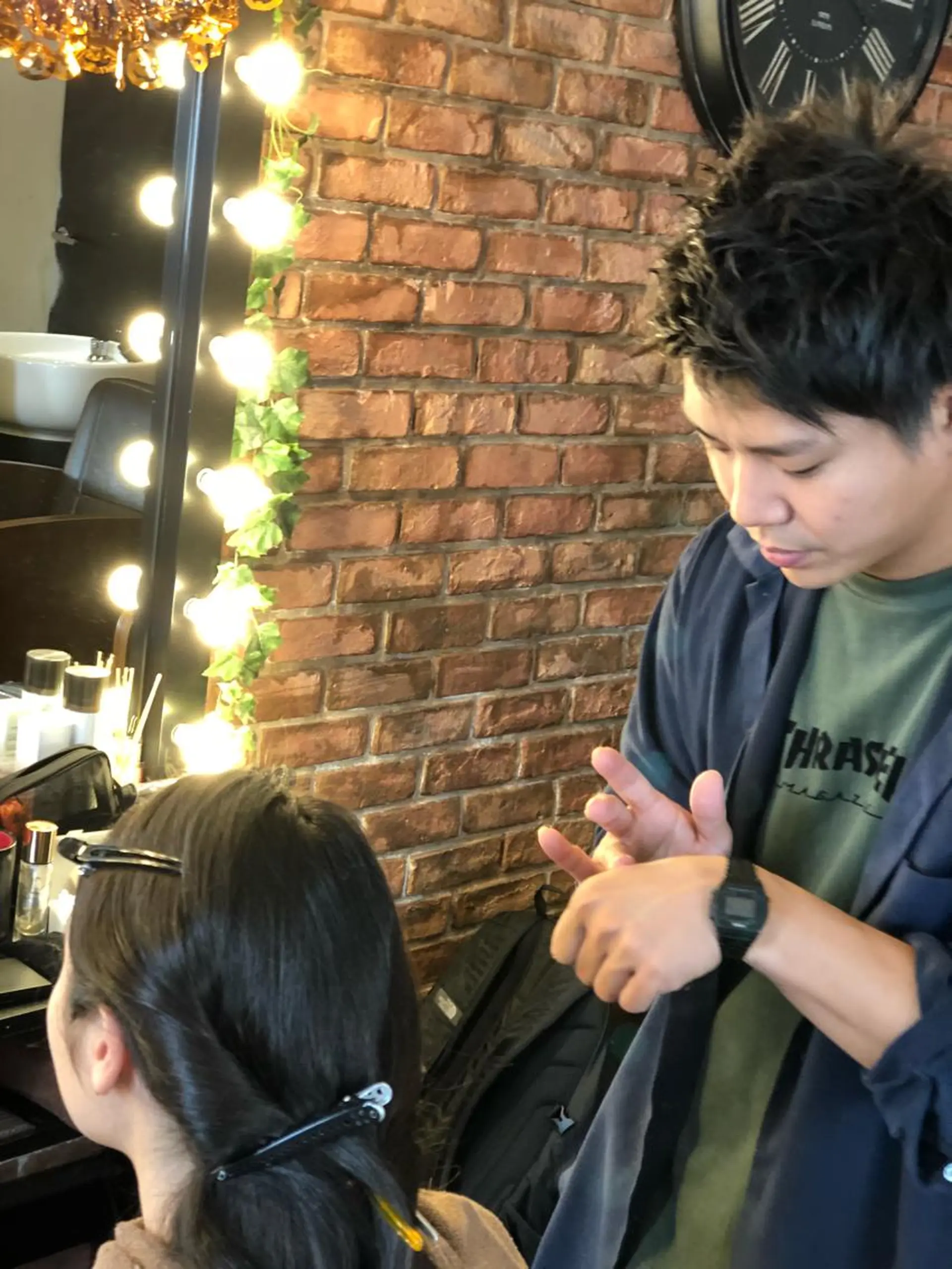 ミディアム カラー パーマ ヘアアレンジ メンズ キッズ ネイル マツエク・マツパ premier modelsのヘアスタイル