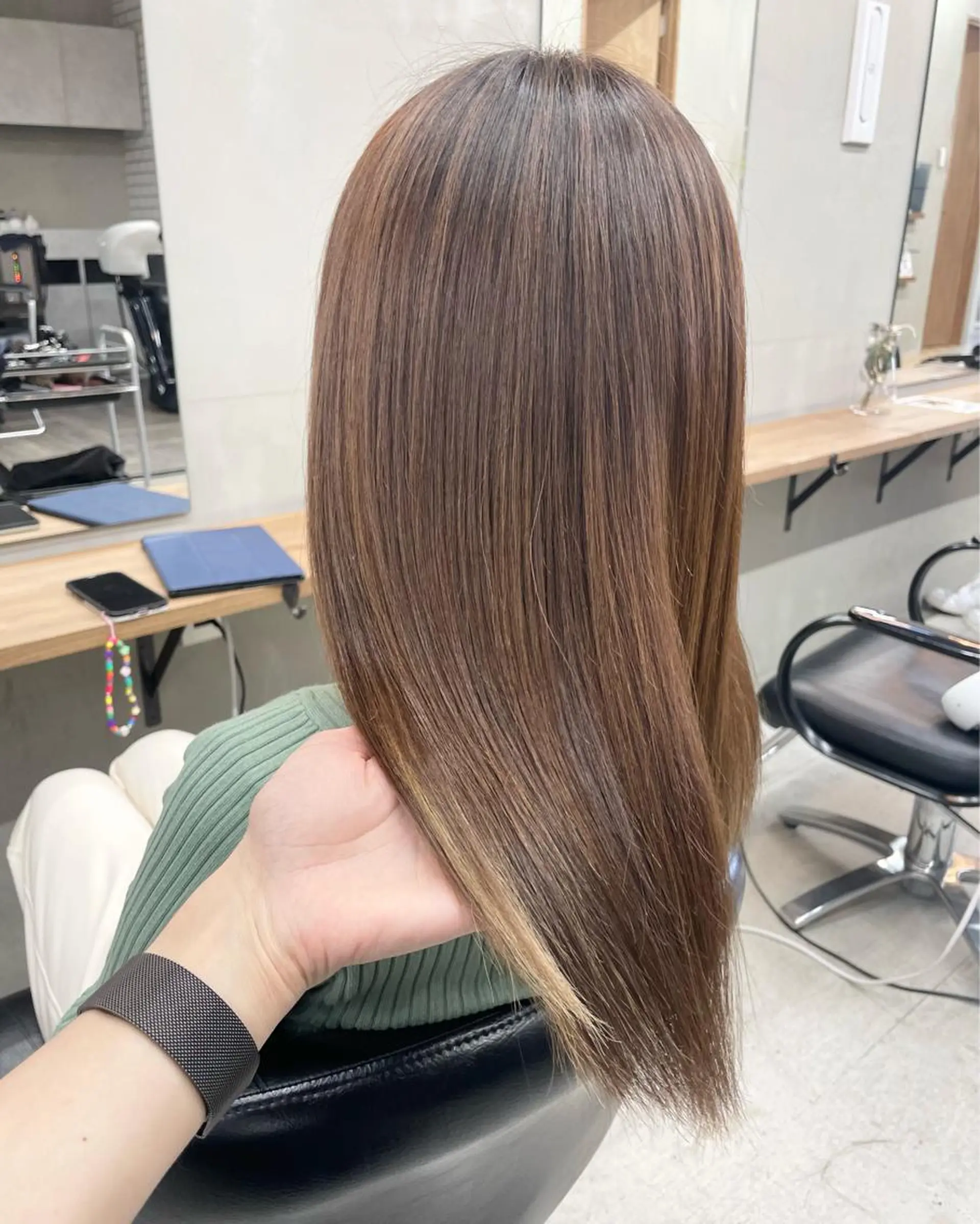 セミロング カット ヘアカラー トリートメント ANGELICA 吉川智昭のヘアスタイル