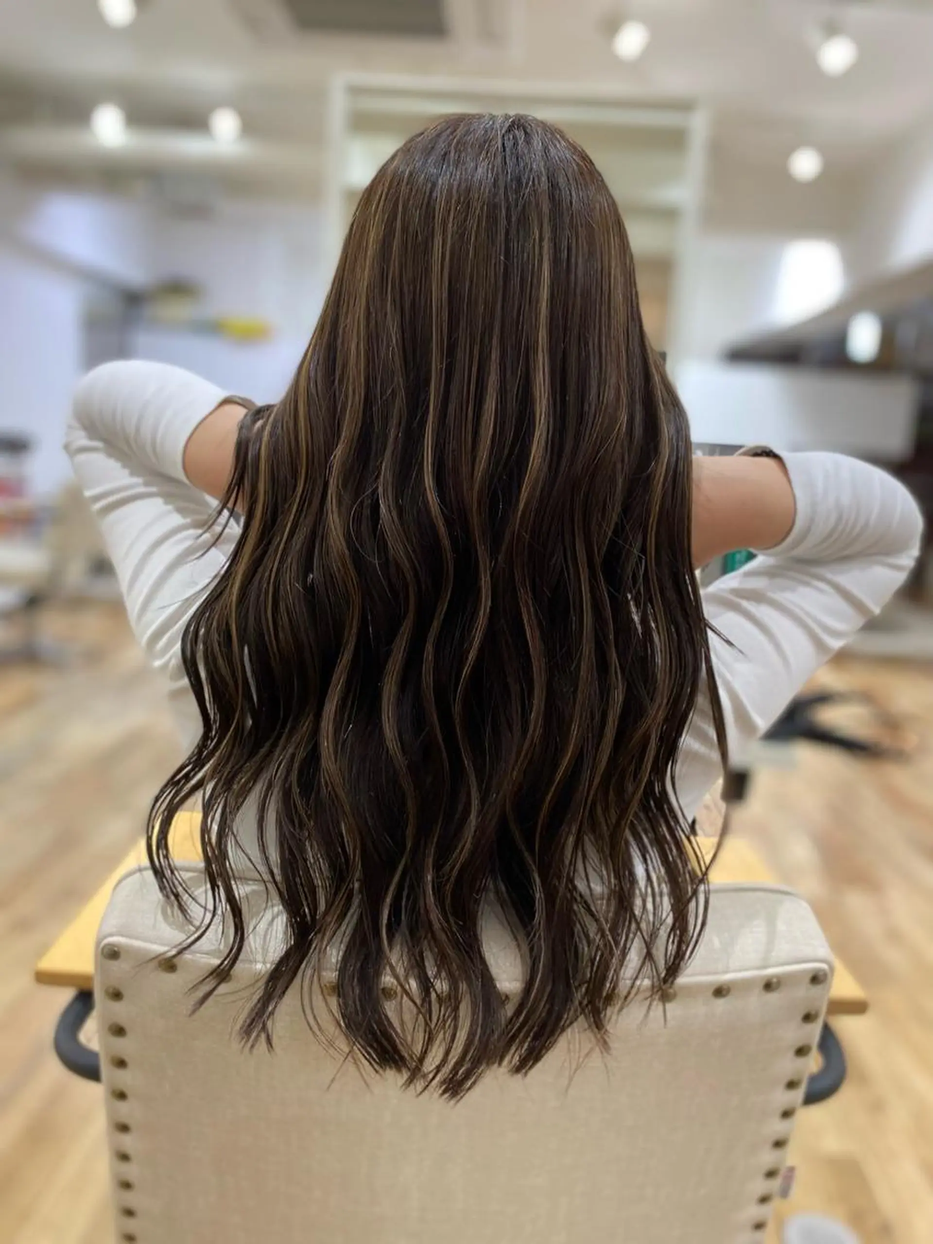 ロング カラー ヘアアレンジ ヘアカラー トリートメント 久米 治仁のヘアスタイル