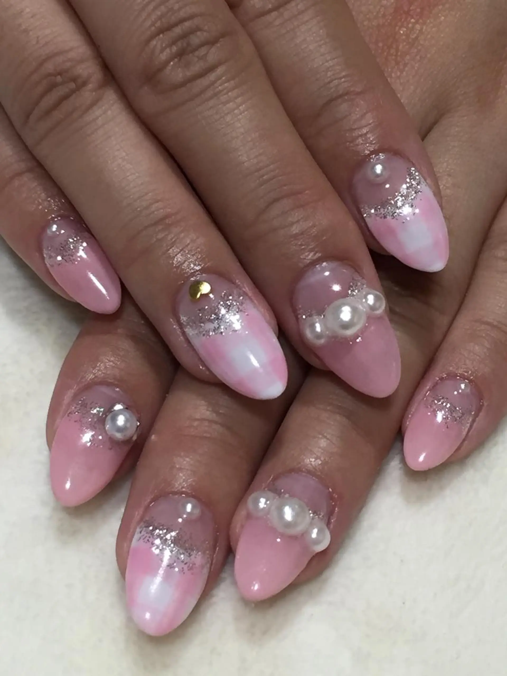 ネイル スカルプネイル Sympa 𝓜iwako🐰ᩚのネイルデザイン