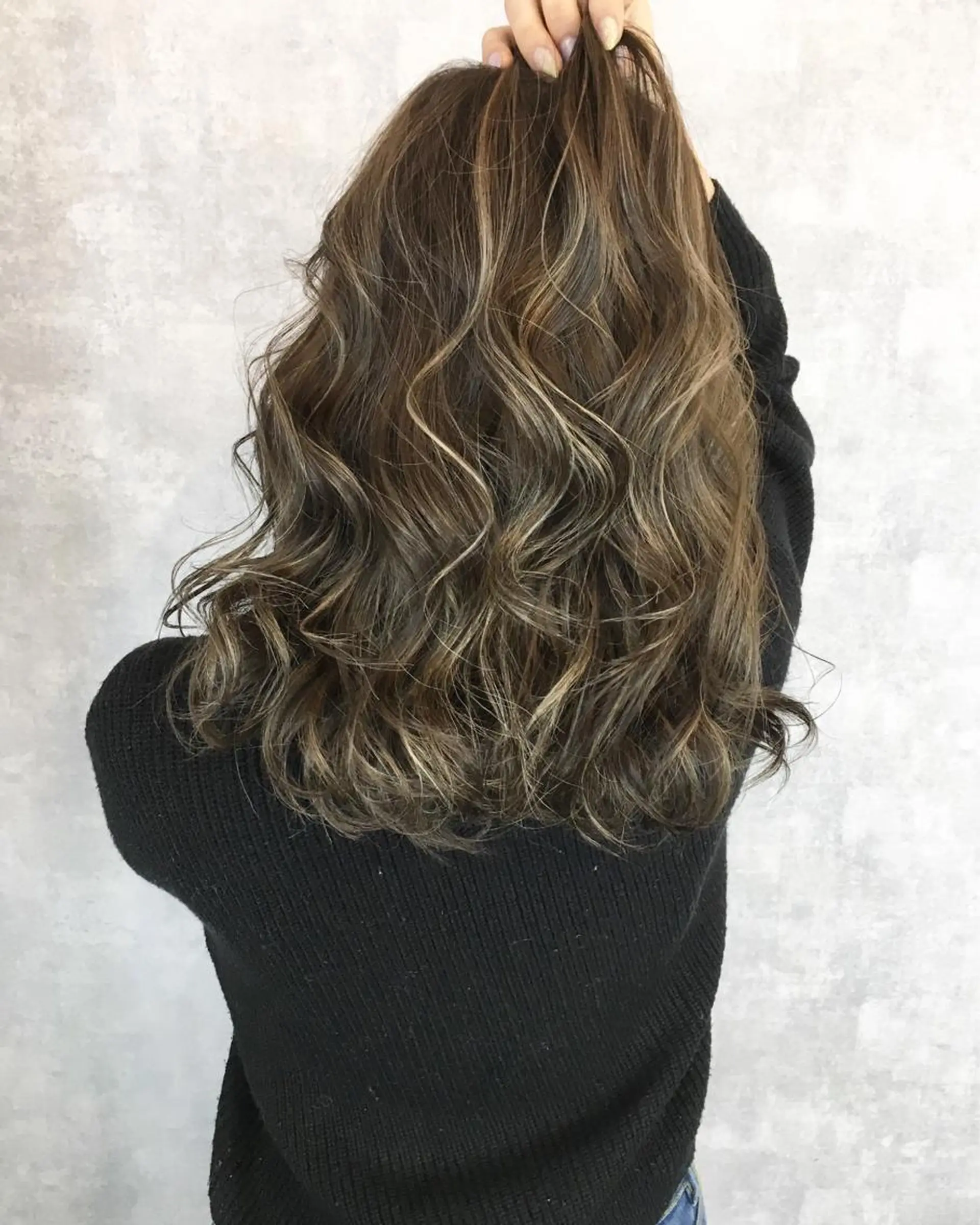 ロング カラー ハイライトカラー ハイライト レイヤーカット BLend 渋谷のヘアスタイル
