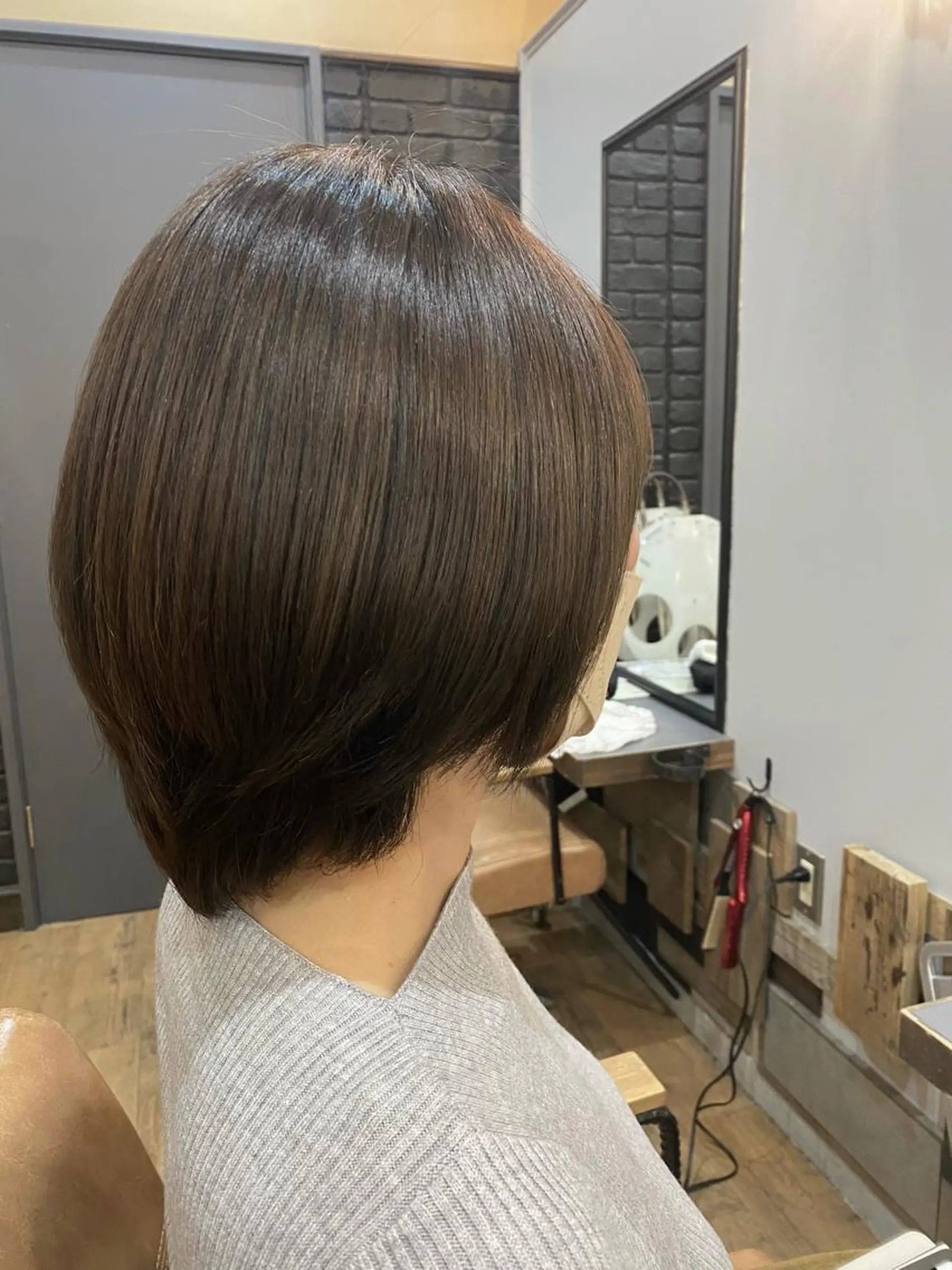 ミディアム カラー グレージュ オリーブグレージュ オリーブグレー ヘアカラー トリートメント 特殊カラー特化 ✂️SHIAN フジのヘアスタイル