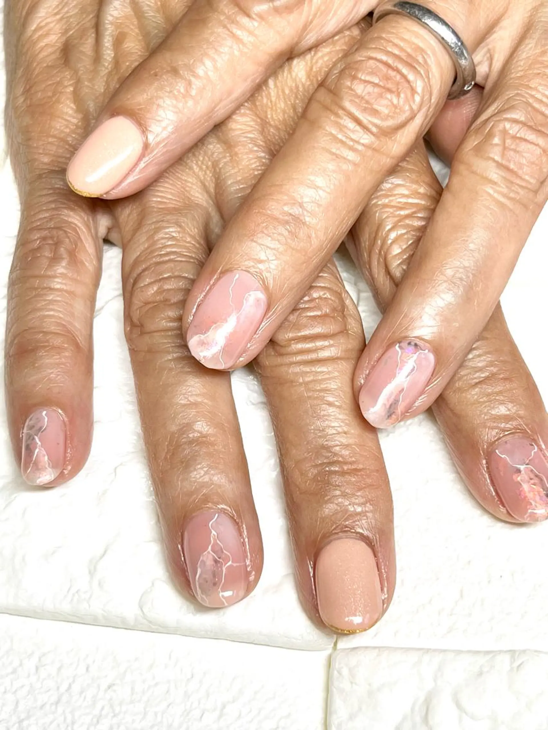 ショート ネイル ハンドネイル まり りぃ〜んのネイルデザイン