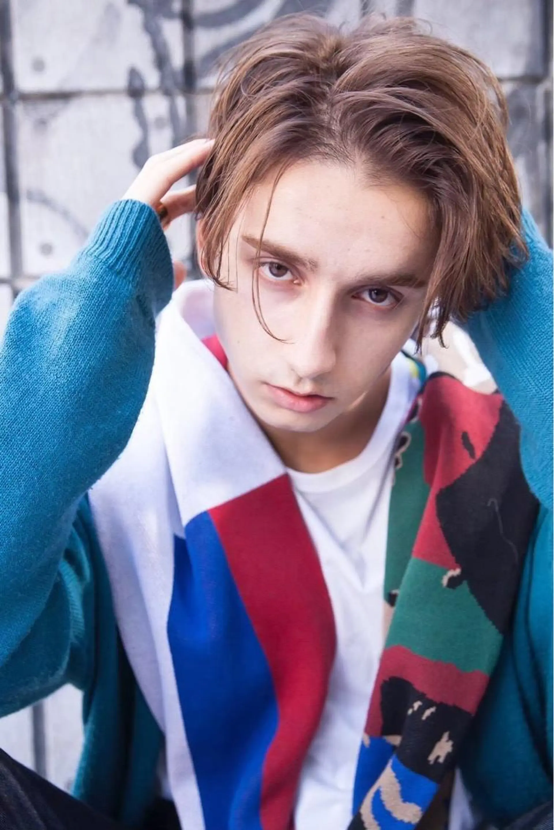 ショート カラー パーマ メンズ 波巻きスパイラルパー マ/シャドウパーマ駿のヘアスタイル