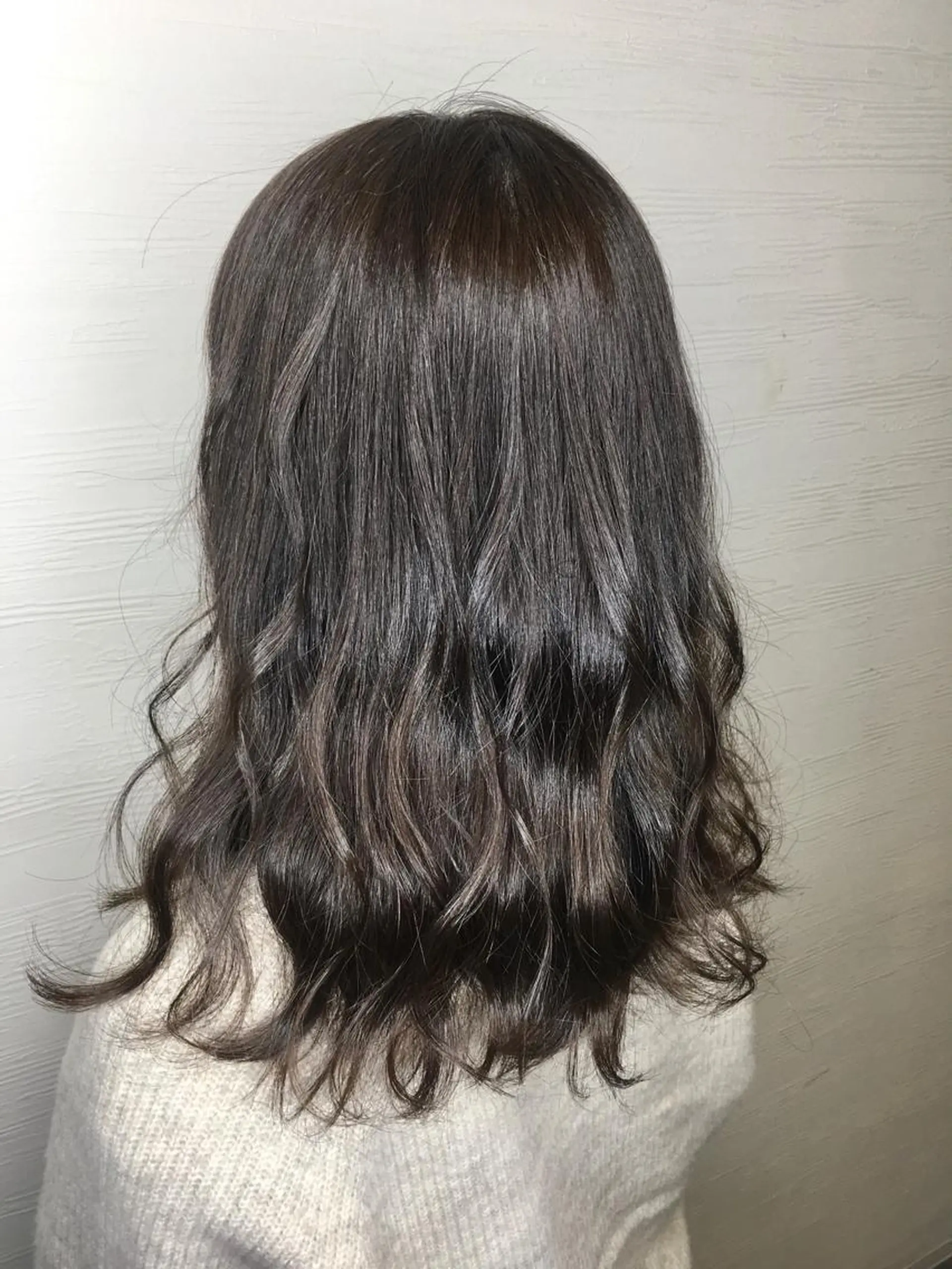 セミロング カラー ヘアアレンジ アッシュ ベージュカラー 🧶ブリーチカラー TERU🧶のヘアスタイル