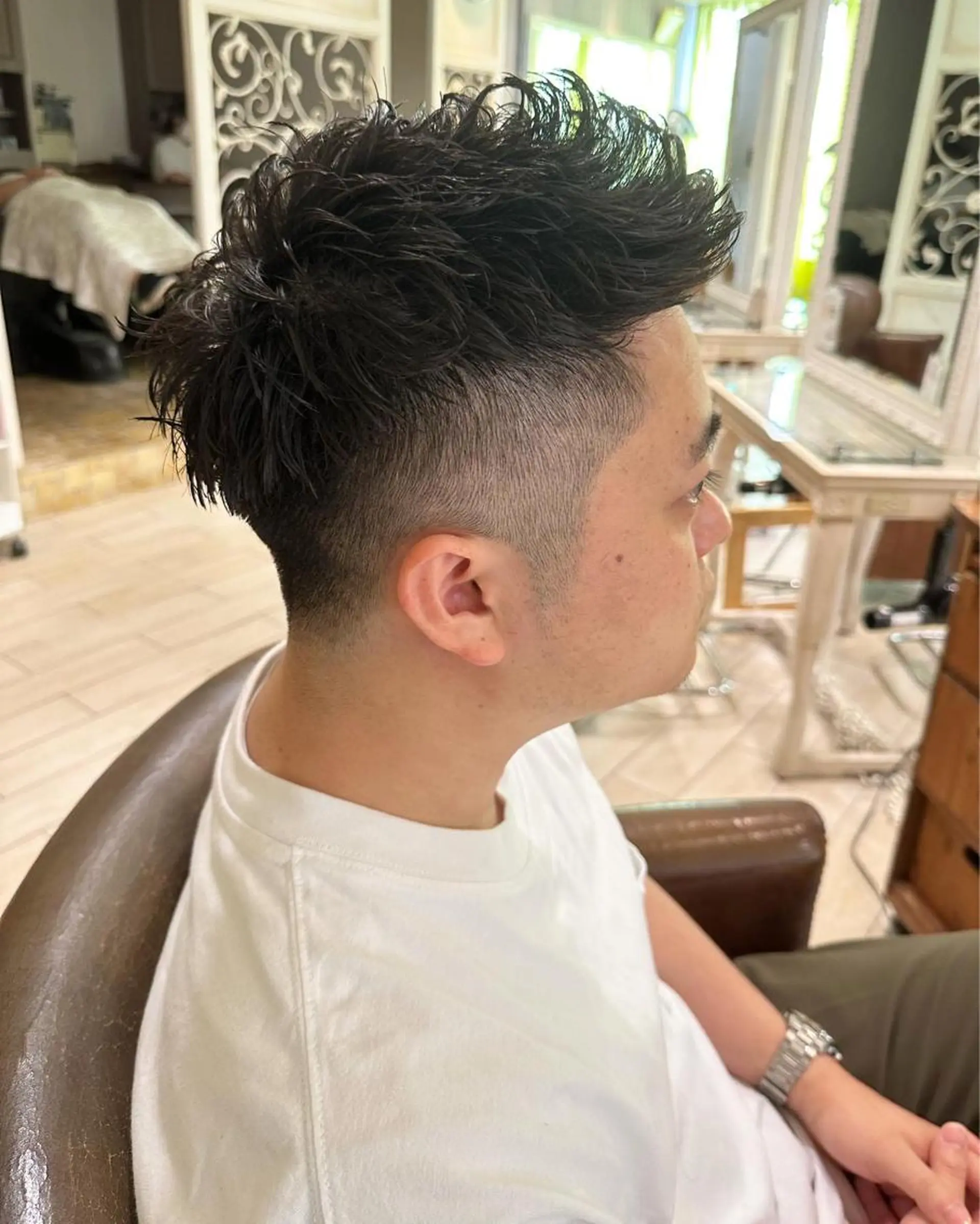 パーマ メンズ カット パーマ 増渕 駿介のヘアスタイル