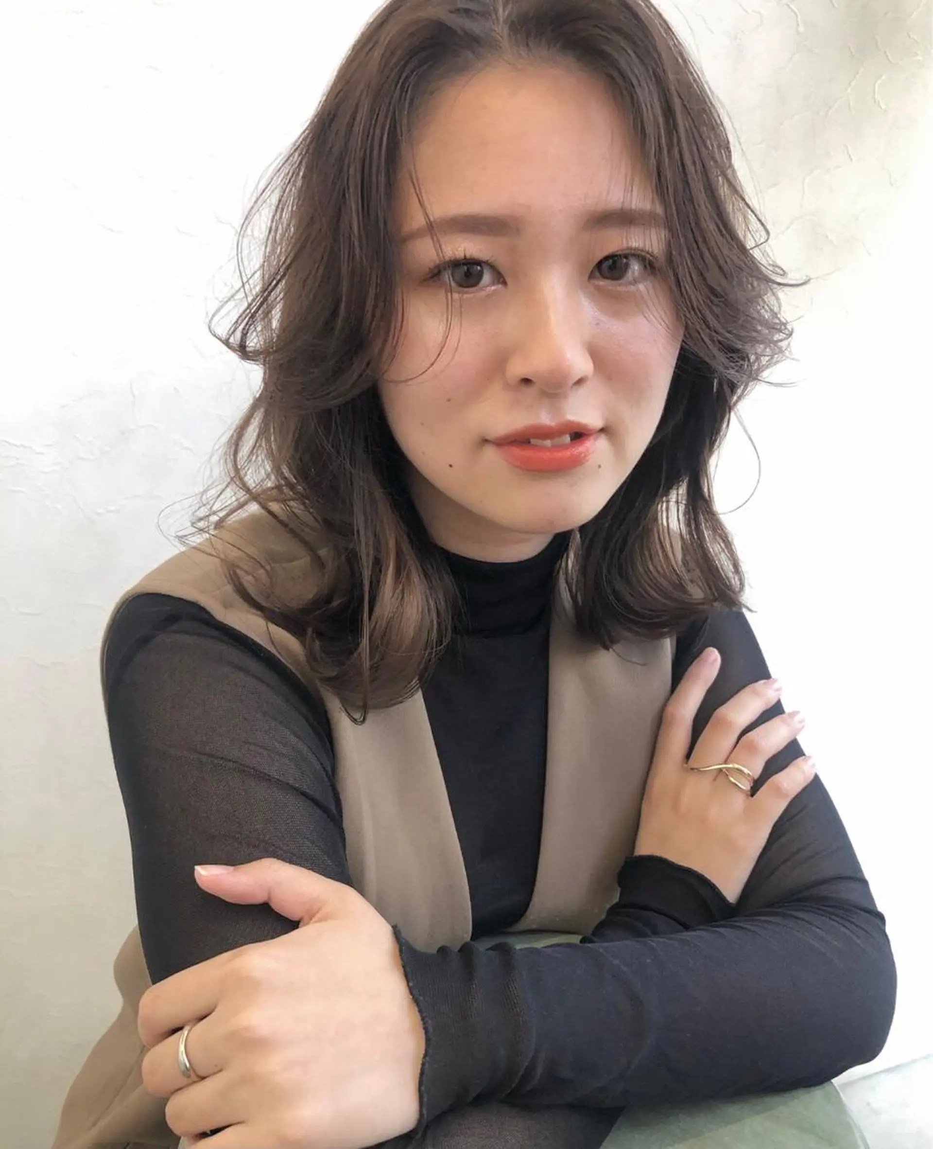 セミロング カラー ヘアカラー トリートメント nakahara madokaのヘアスタイル