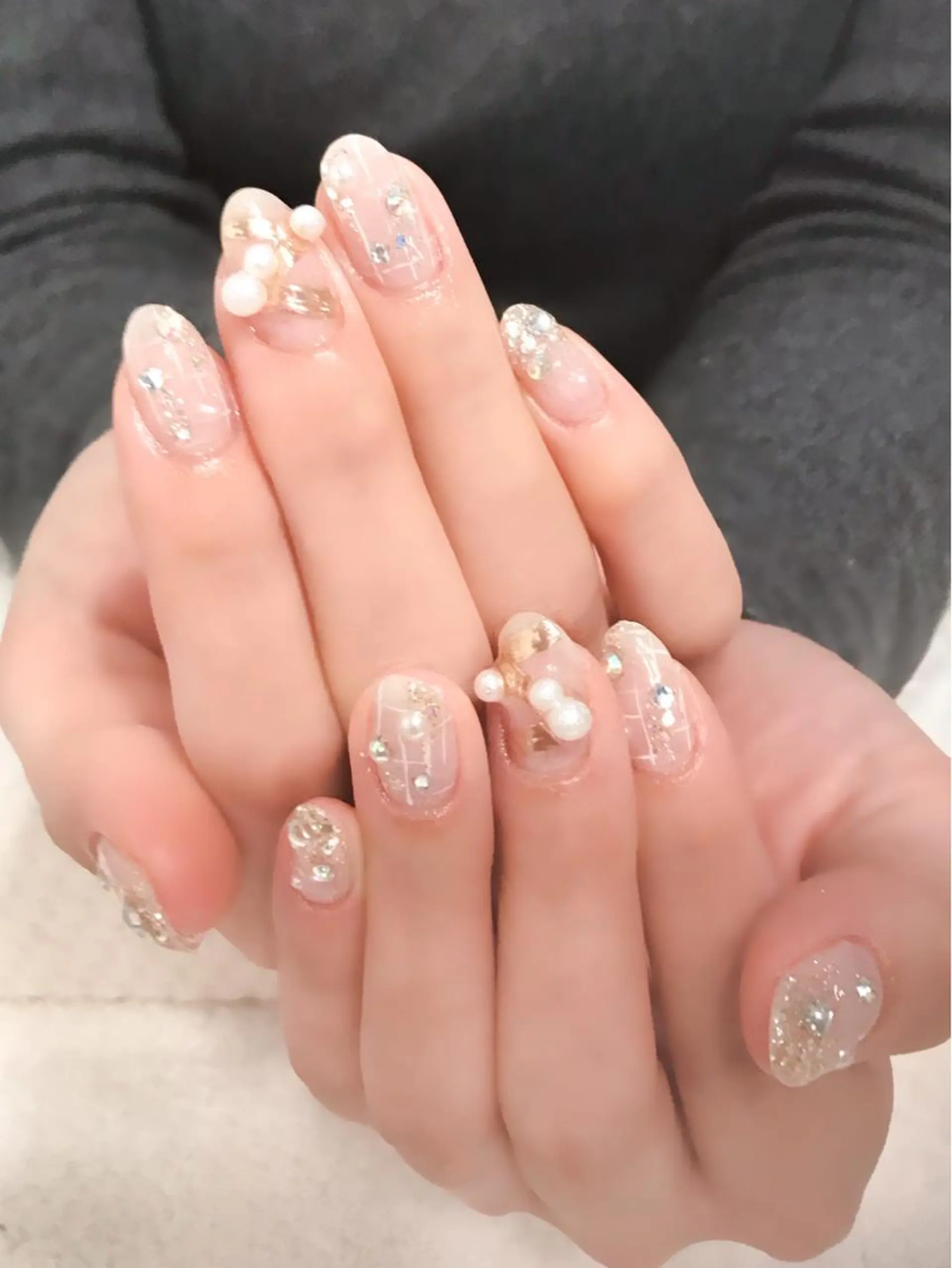 ネイル ジェルネイル グラデーション キラキラネイル ラメ(グリッター) ラメグラデーション Nyanco Nailのネイルデザイン