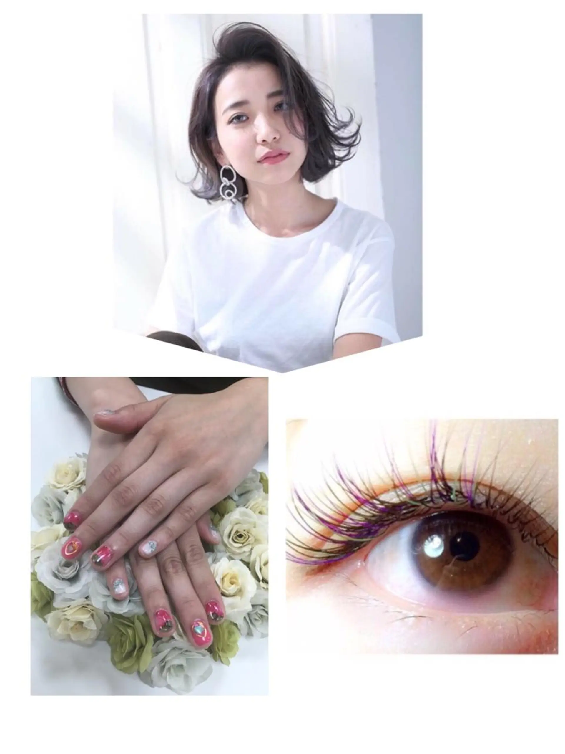 ミディアム ネイル マツエク・マツパ due hair 京都駅前店 MILBON オージュア認定サロン【デューヘアー】所属・ハイトーンブリーチ 土坂　由志【京都】のヘアスタイル