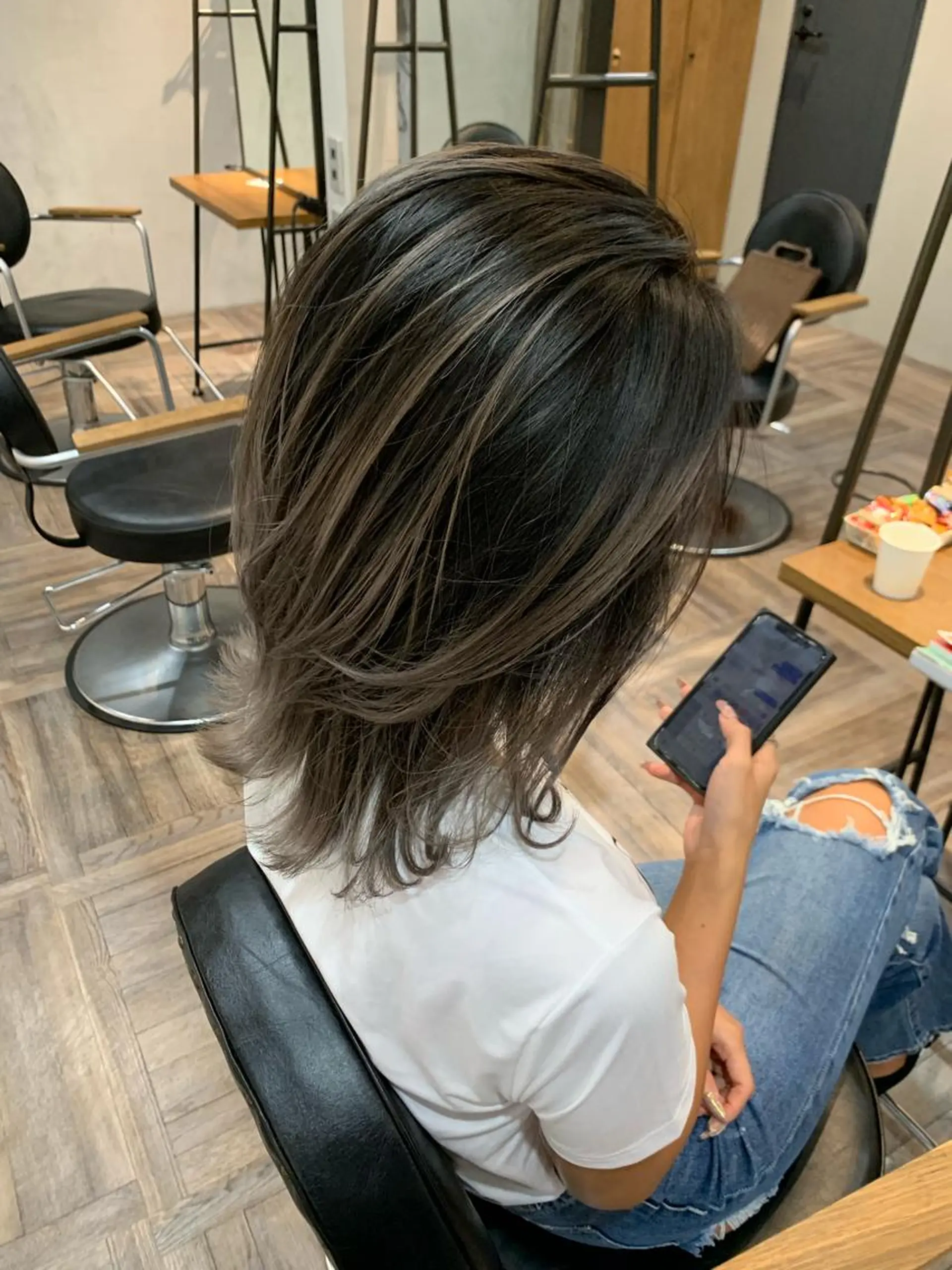 ミディアム カラー ヘアアレンジ バレイヤージュ レイヤーカット ANBEL所属・ANBEL代表 西尾裕樹のヘアスタイル