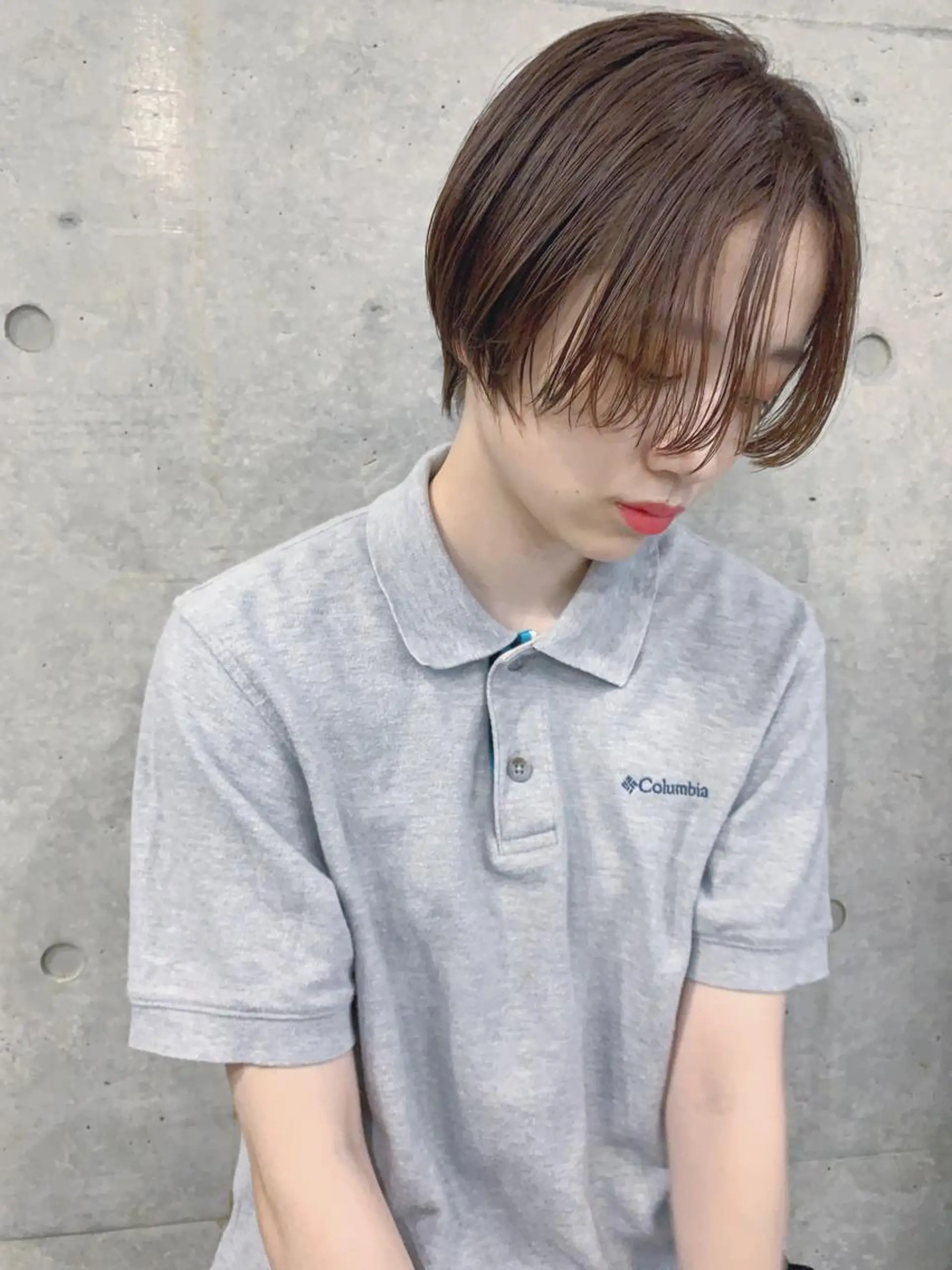 ショート カラー ボブパーマコテ巻き風 パーマNo1深江秀平のヘアスタイル