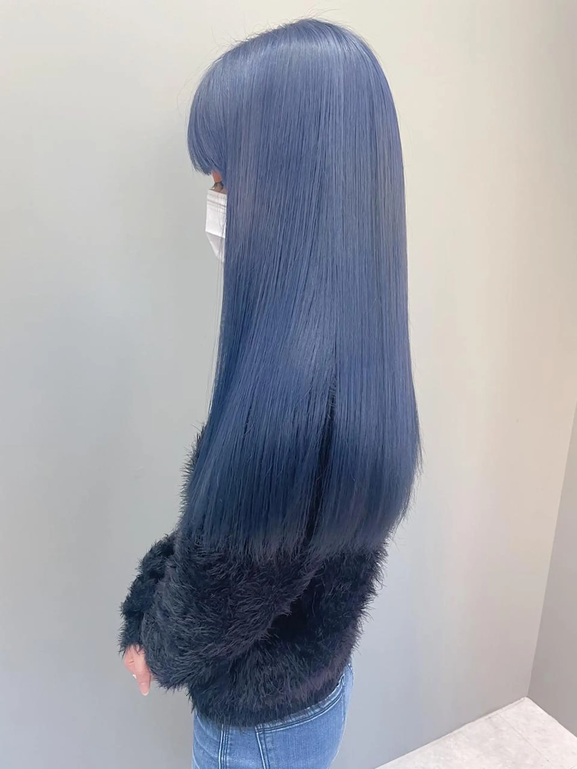 ロング カラー アッシュ バレイヤージュ ベージュカラー 黒髪 ブリーチ ikuma/ ミルクティーのヘアスタイル