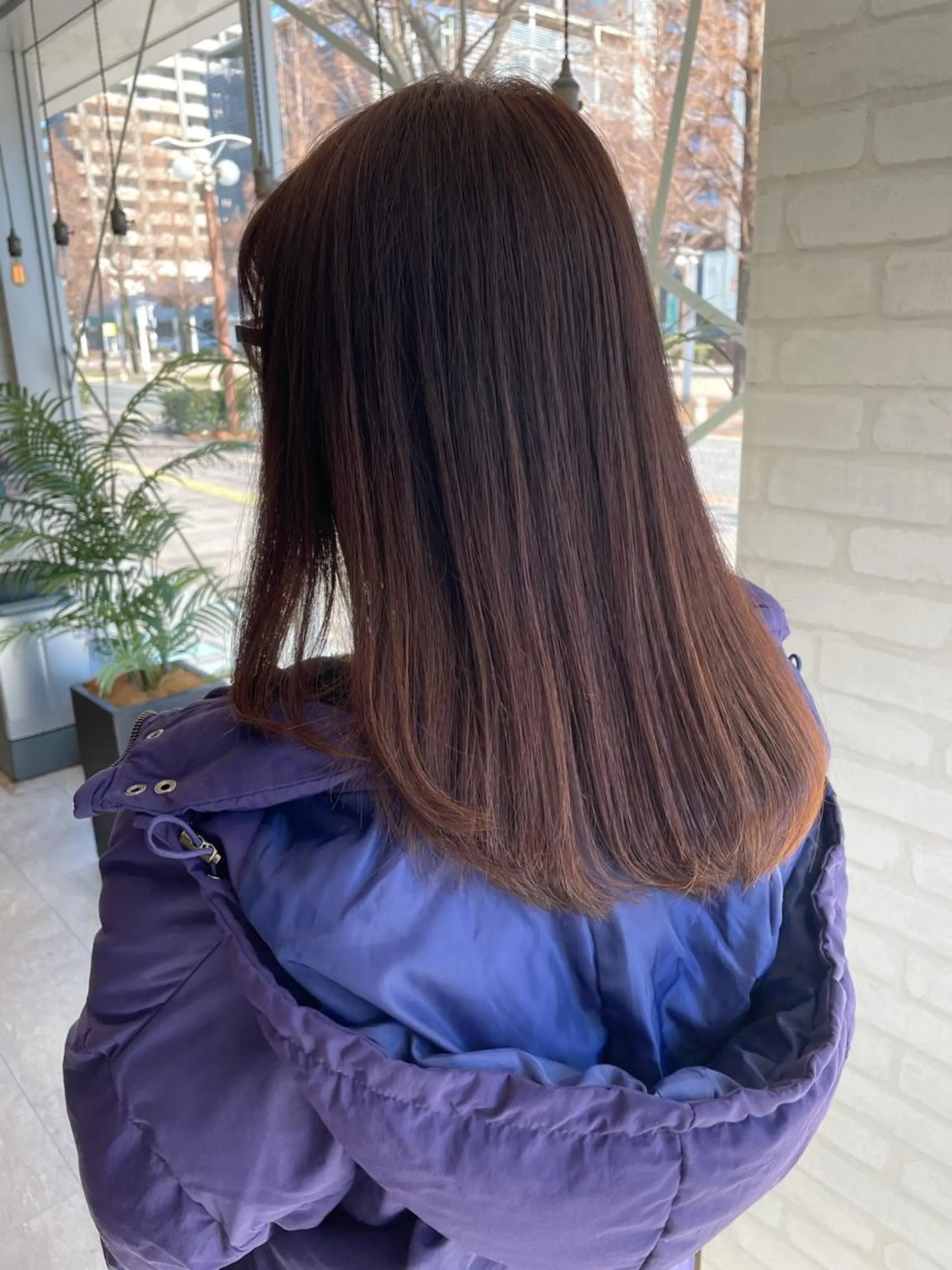 セミロング カラー ケアブリーチ /髪質 改善/古橋圭史郎のヘアスタイル