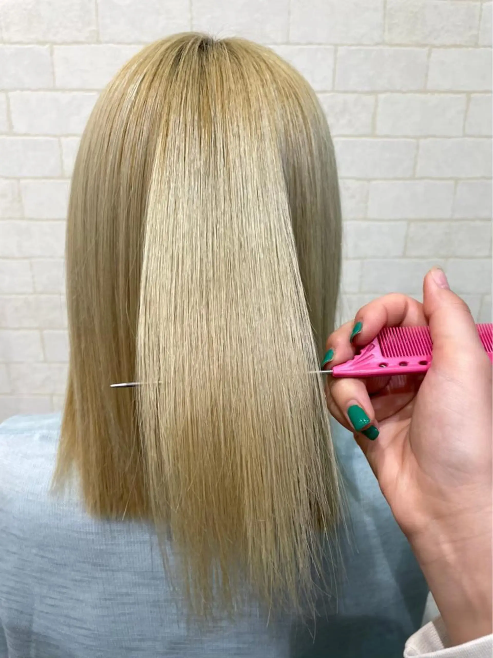 ロング カラー ブリーチ ケアブリーチ 透明感カラー デザインカラー ダブルカラー ヘアカラー トリートメント メンズ特化/マツエク AYAKA🌙のヘアスタイル