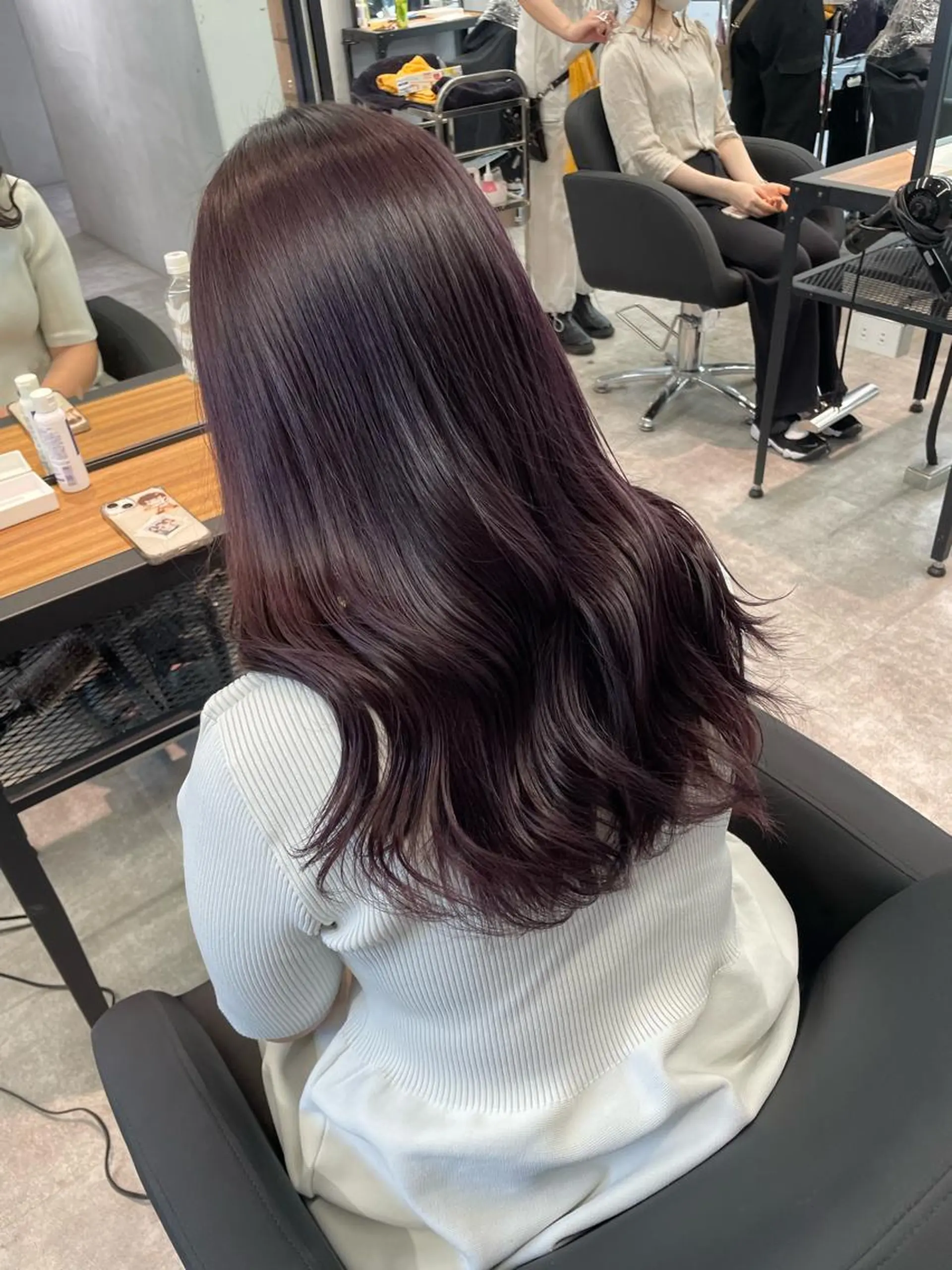 セミロング カラー 透明感カラー 心斎橋/ブリーチ minamiのヘアスタイル