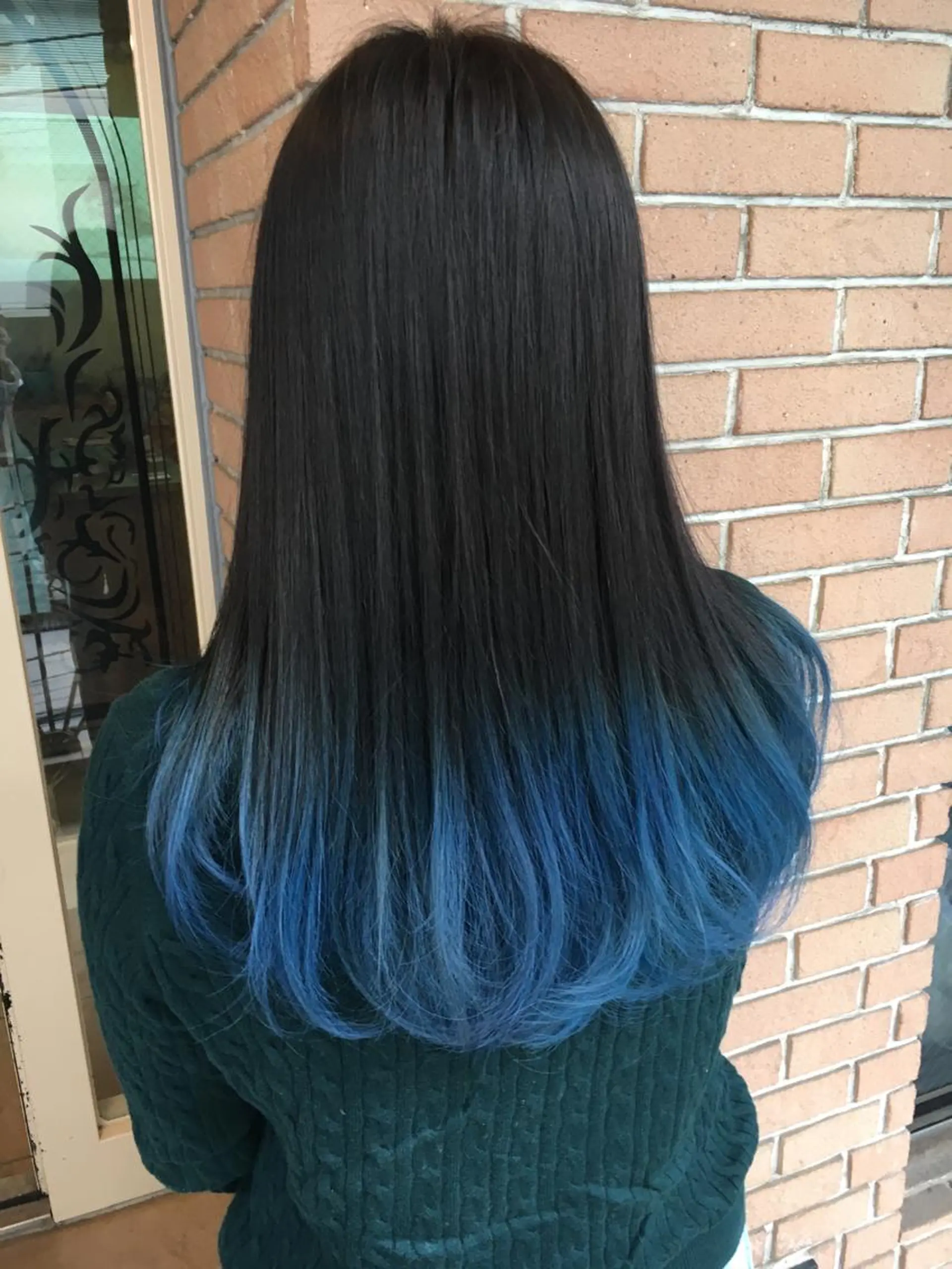 ロング カラー ブルーカラー ダブルカラー グラデーションカラー 北條 優輝のヘアスタイル