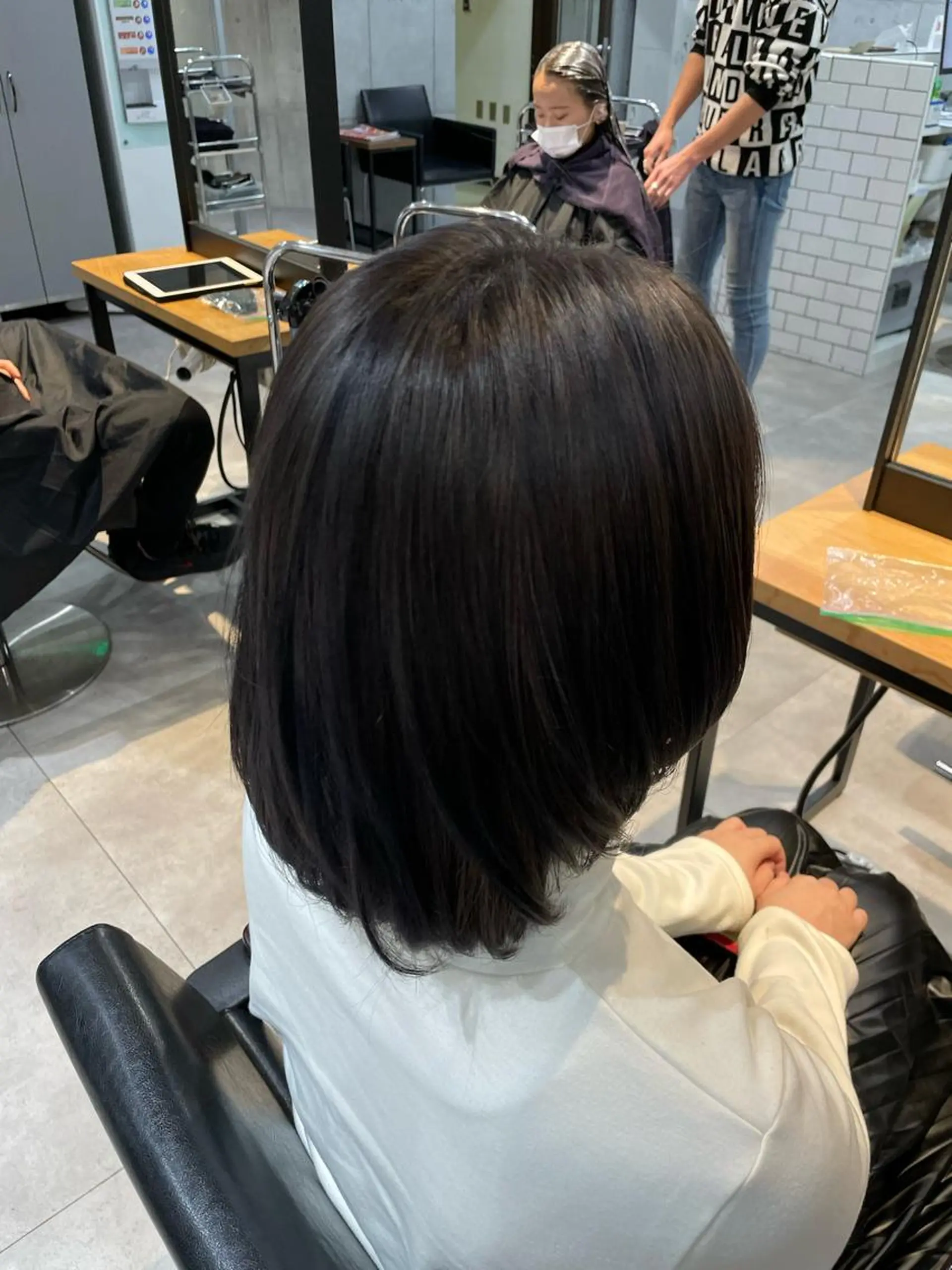 ミディアム カラー ダークグレー 😎newi池袋😎 ミタショウタのヘアスタイル