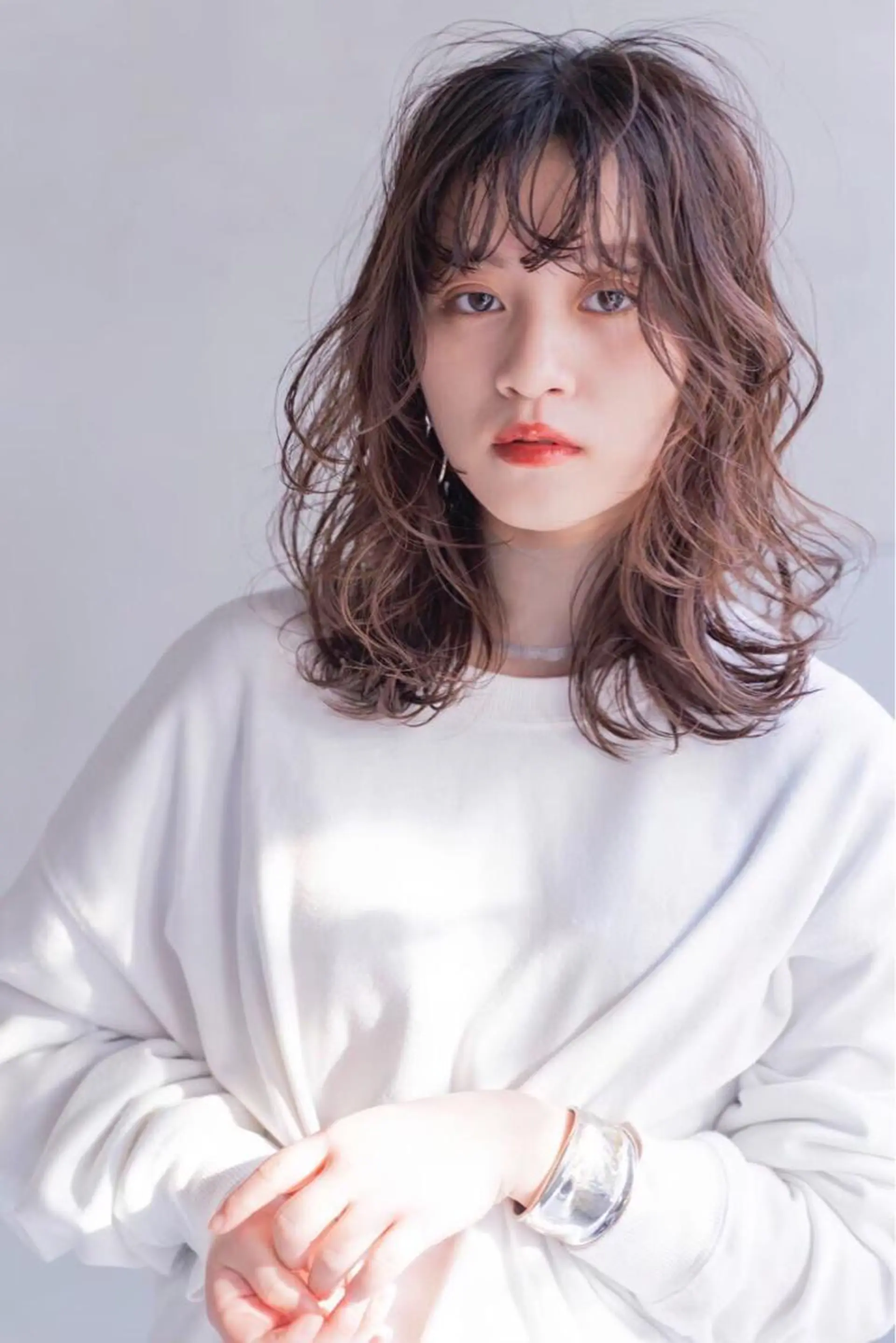 ミディアム カラー カット ヘアカラー トリートメント Ryo ／透明感カラーのヘアスタイル