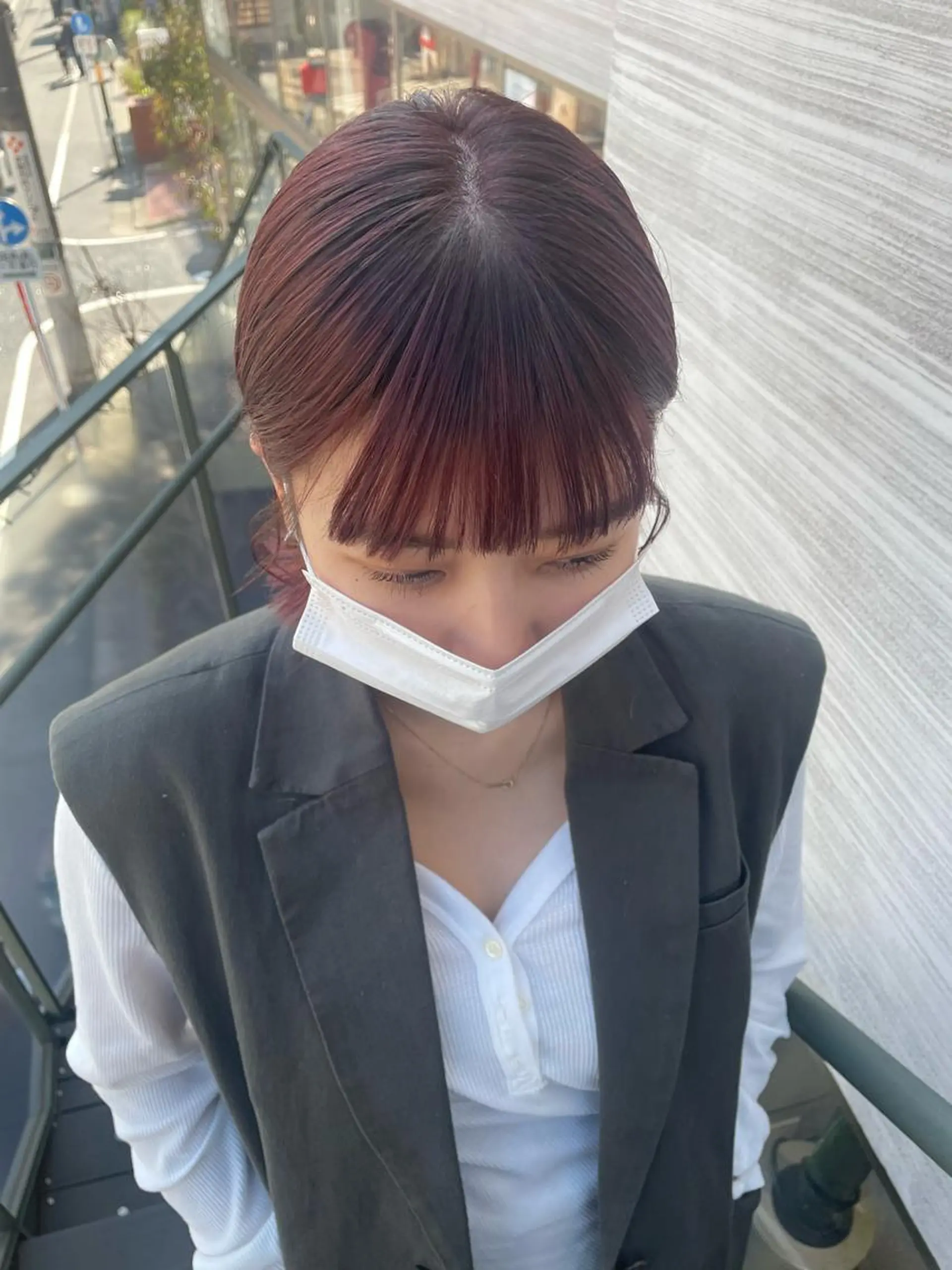 ミディアム ヘアカラー 韓国風/オシャレ /縮毛矯正/滝口琴未のヘアスタイル