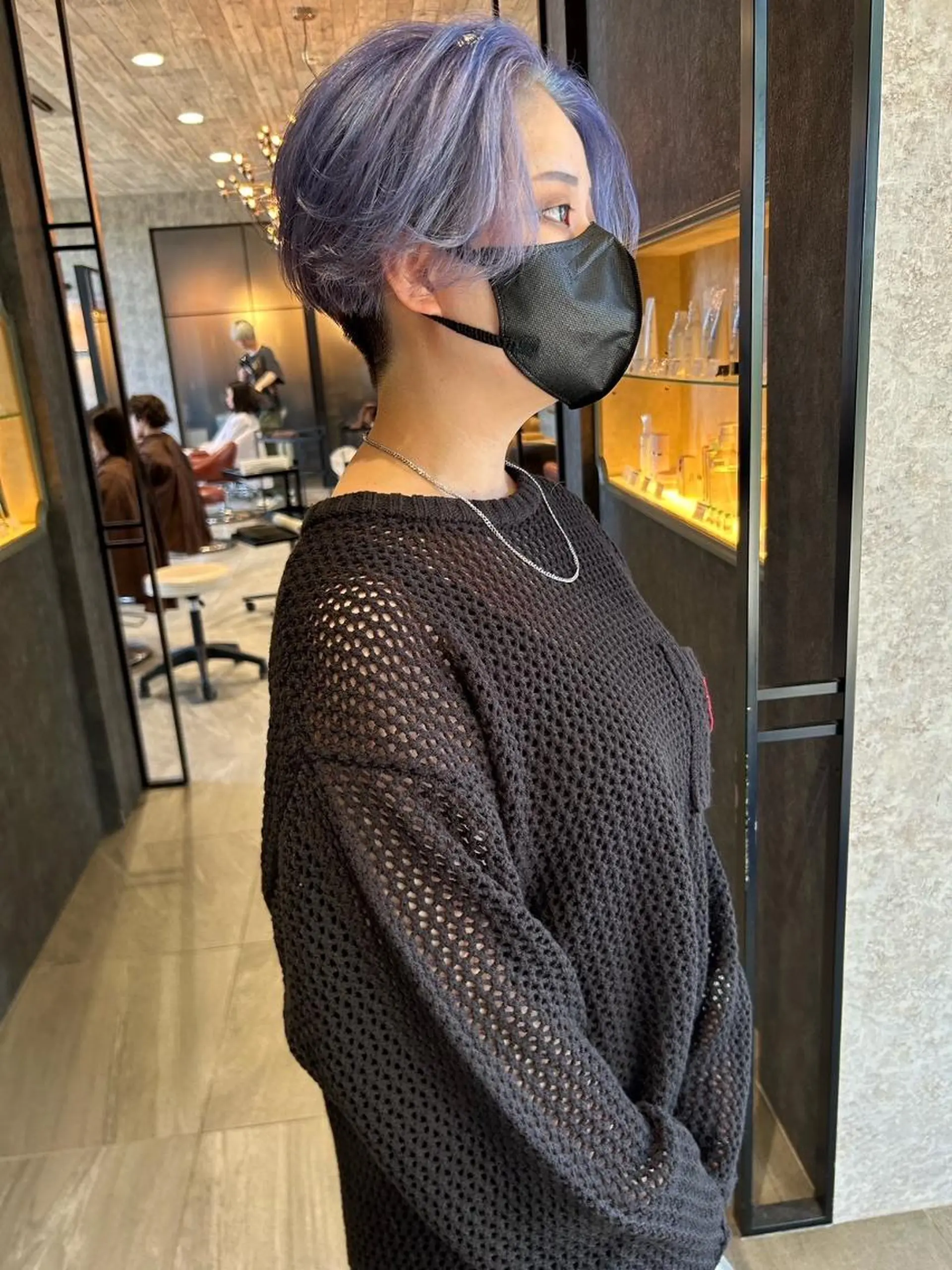 カラー ロング ブリーチ ヘアカラー シャドールーツ earth　深川愛実のヘアスタイル