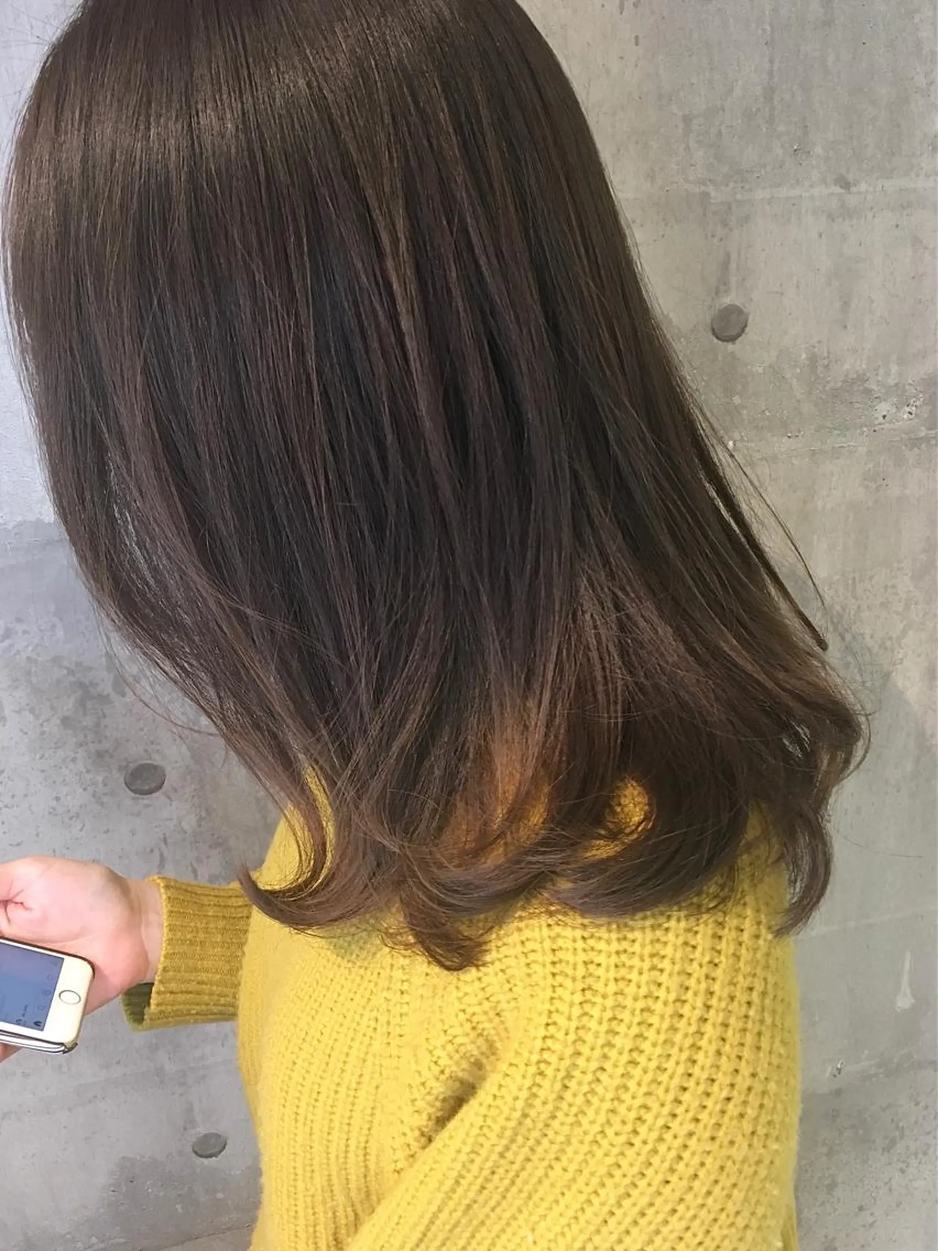 ミディアム カラー ベージュカラー カット ヘアカラー トリートメント 髪質改善ｶﾗｰ ｹｱﾌﾞﾘｰﾁ/ﾀﾑのヘアスタイル
