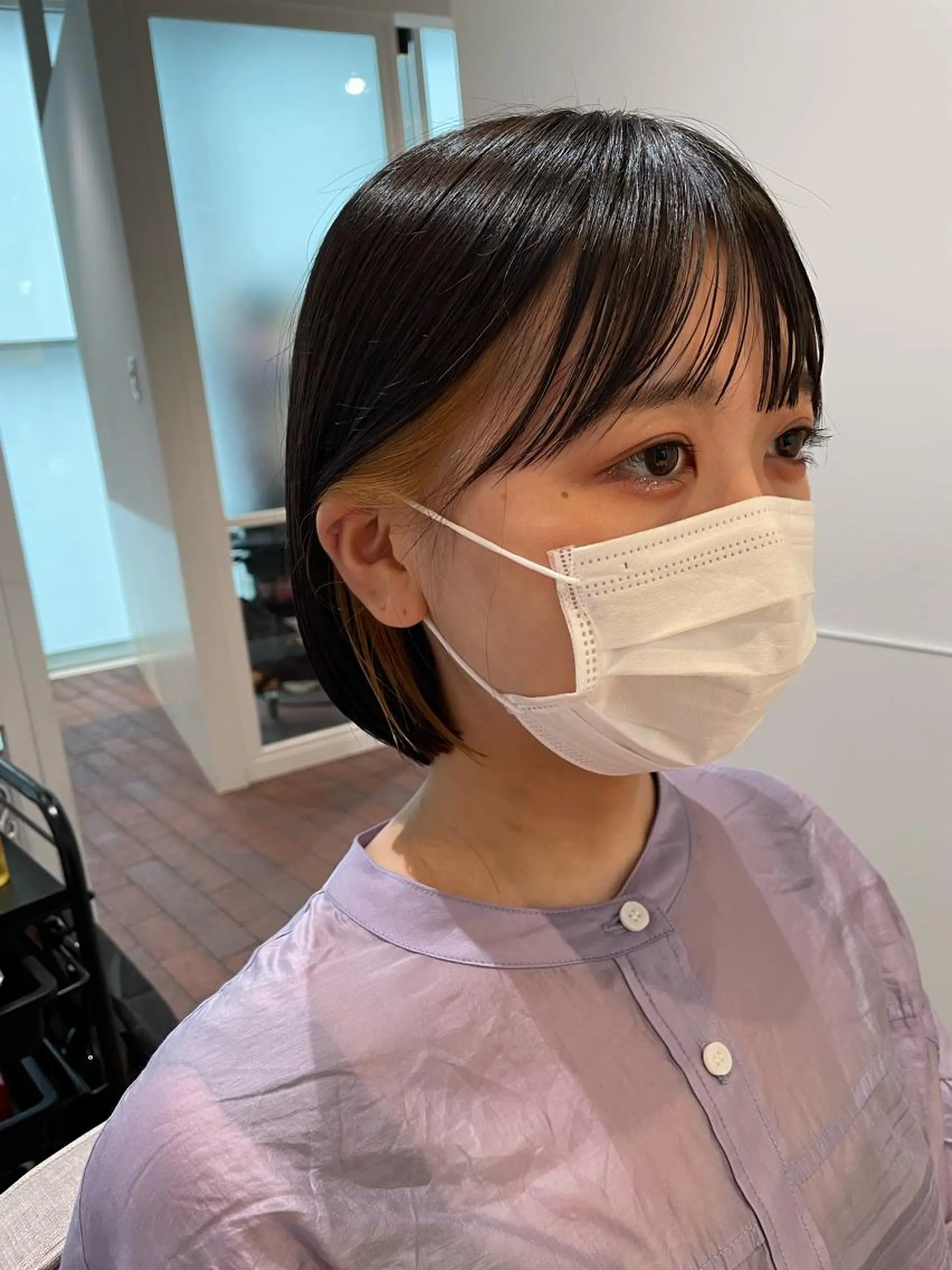 ショート カラー カット ヘアカラー トリートメント gotoday　shaire　saron所属・miu. ボブ/透け感カラーのヘアスタイル