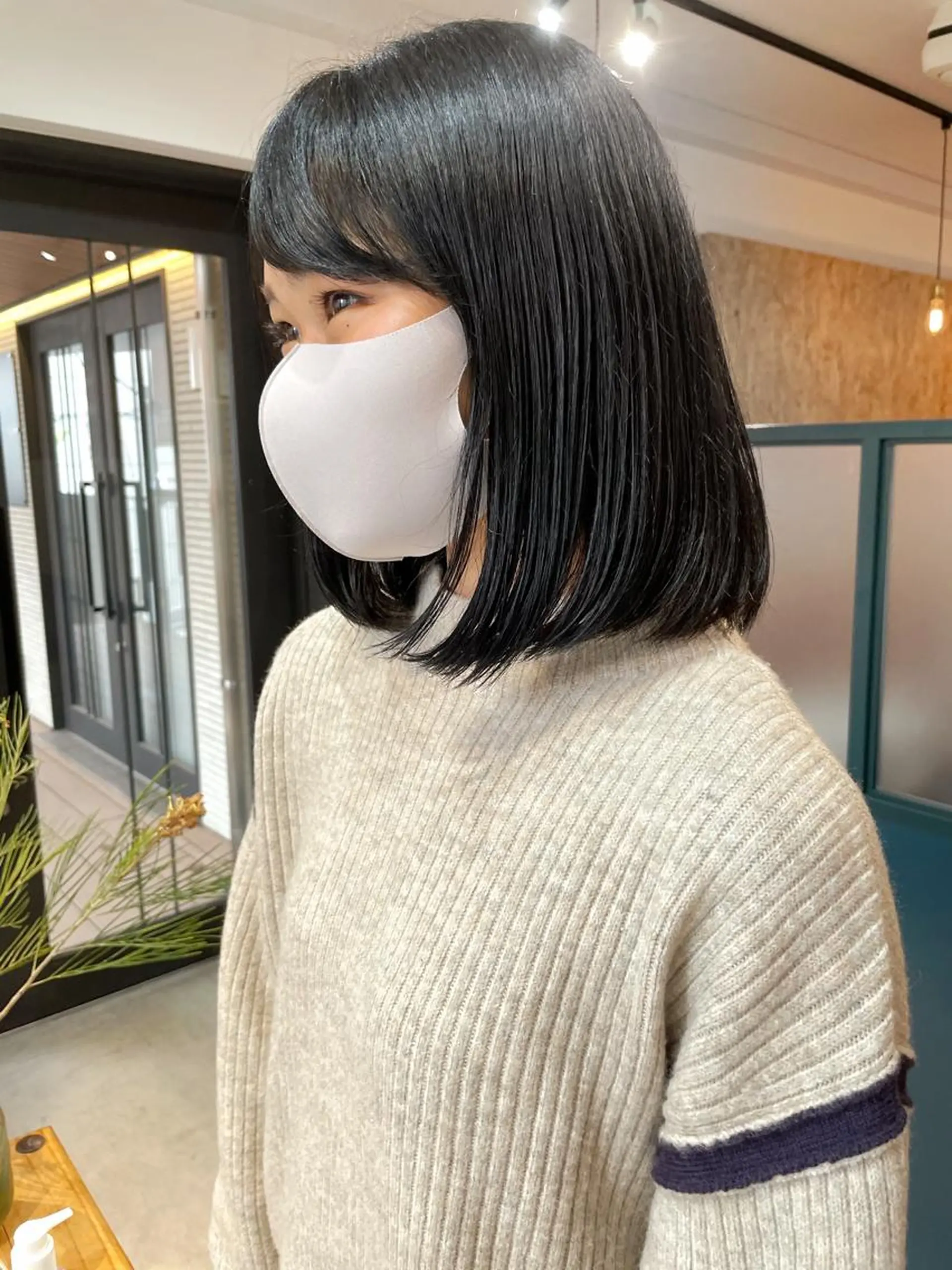 セミロング カラー パーマ ヘアアレンジ ネイル マツエク・マツパ 黒髪 ナチュラルブラック ナチュラル トレンド眉🌈✨ arisaのマツエク・マツパデザイン