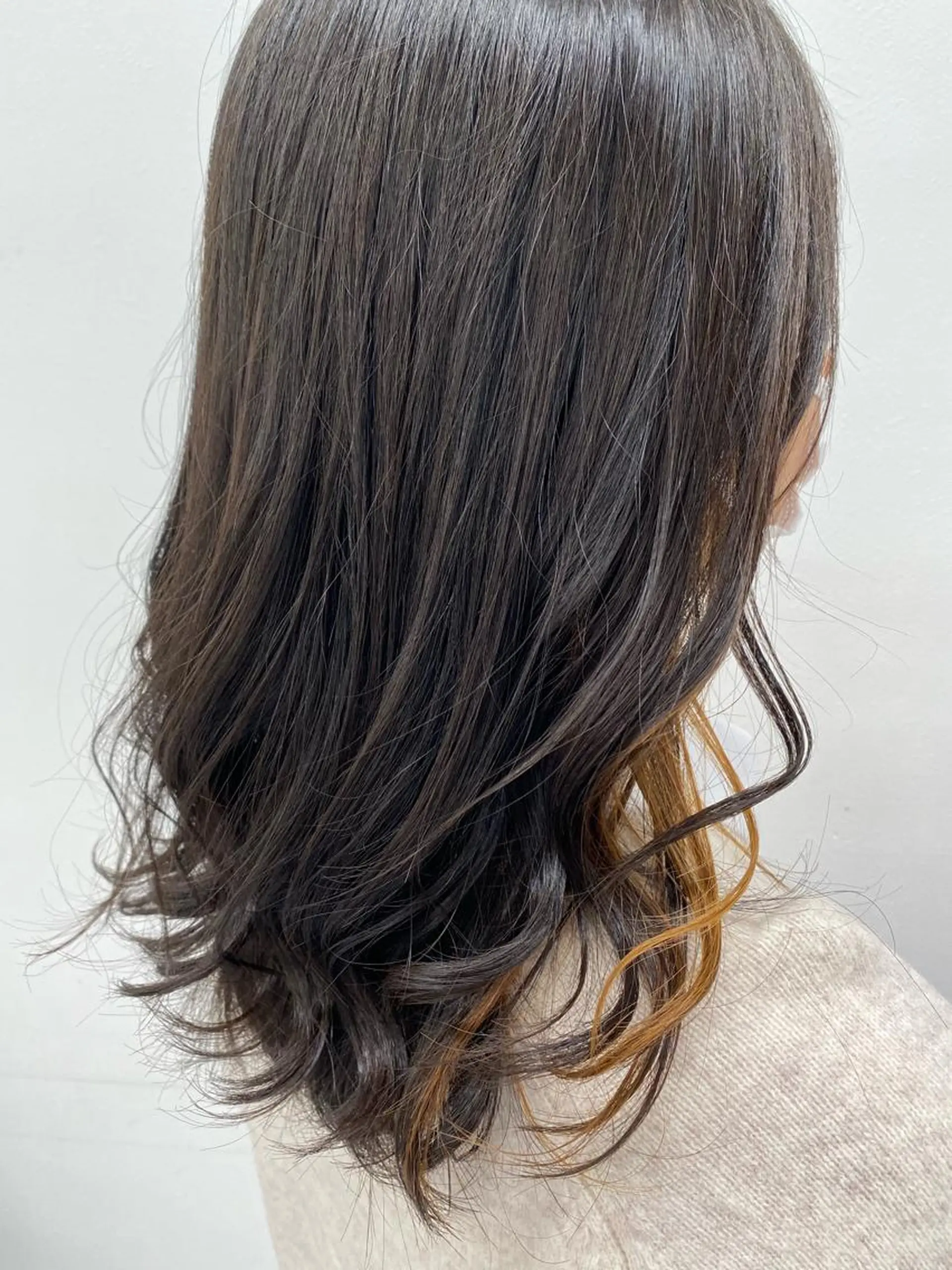 セミロング カラー メンズ特化 水口湧太のヘアスタイル