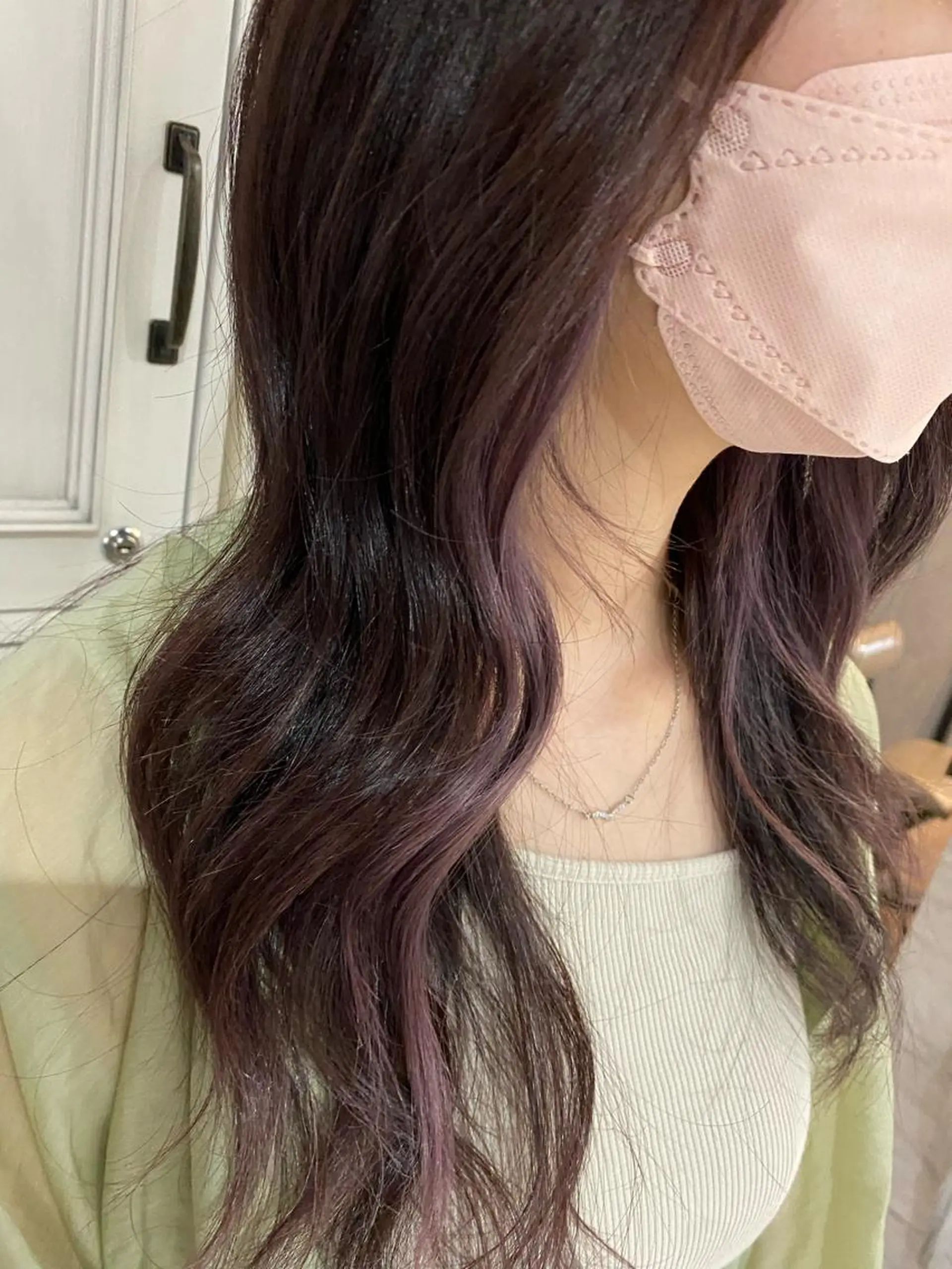 ロング カラー ブリーチ イヤリングカラー PANDOLA あゆり🦋のヘアスタイル