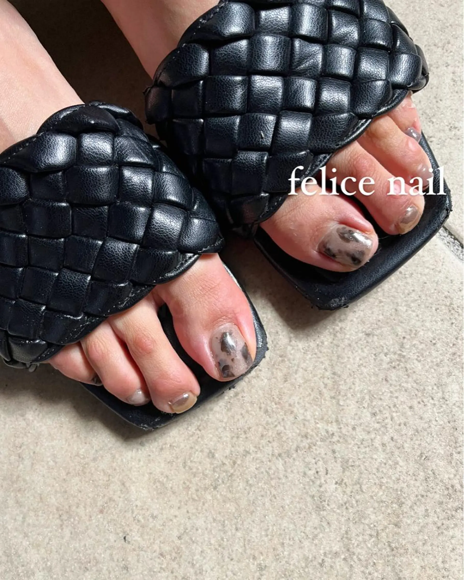 ネイル アニマル柄 フットネイル felice nailのネイルデザイン