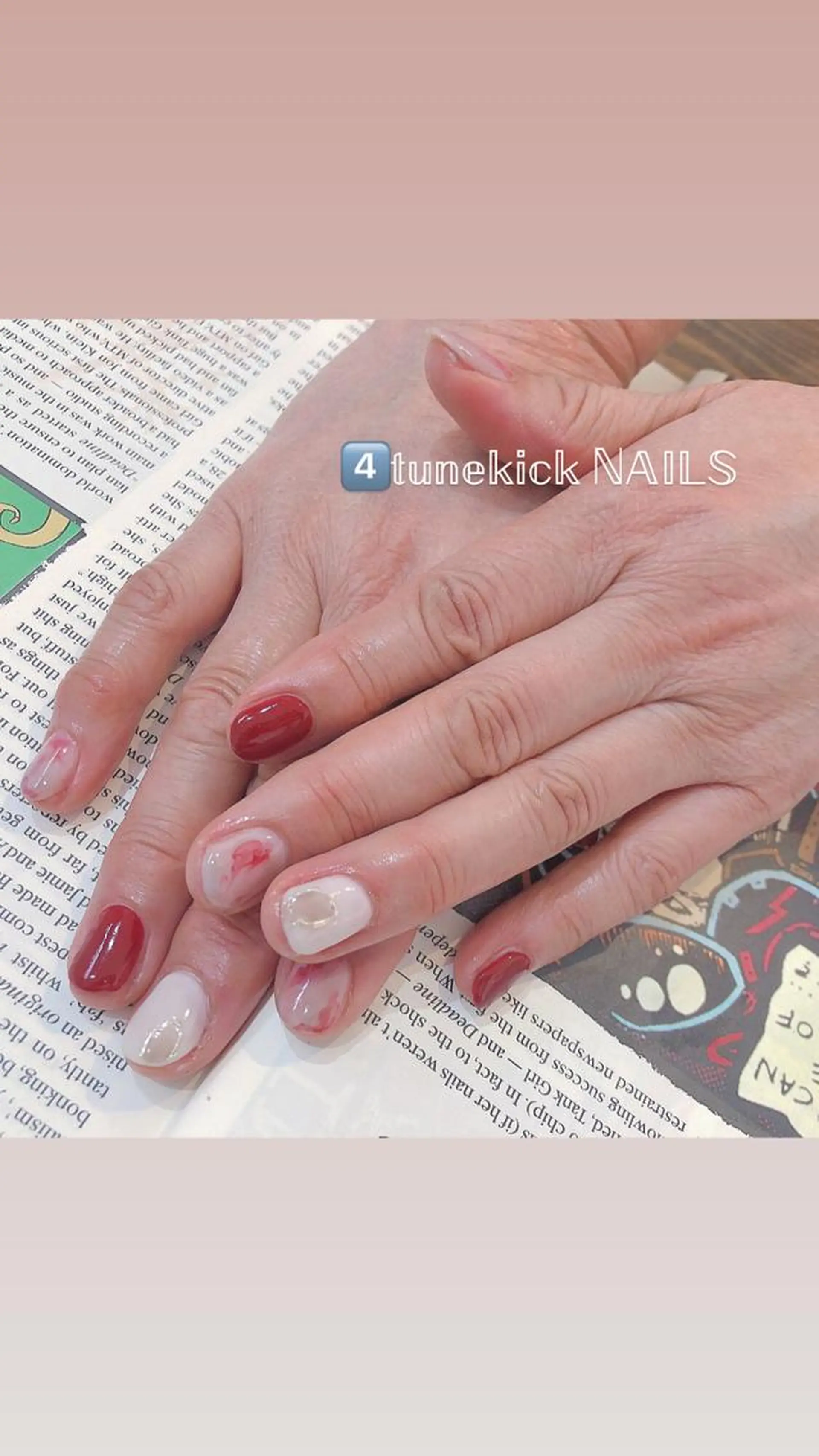 ネイル ボルドー ニュアンスネイル 4tunekick NAILS(フォーチュンキックネイルズ)所属・光森 淳子のネイルデザイン