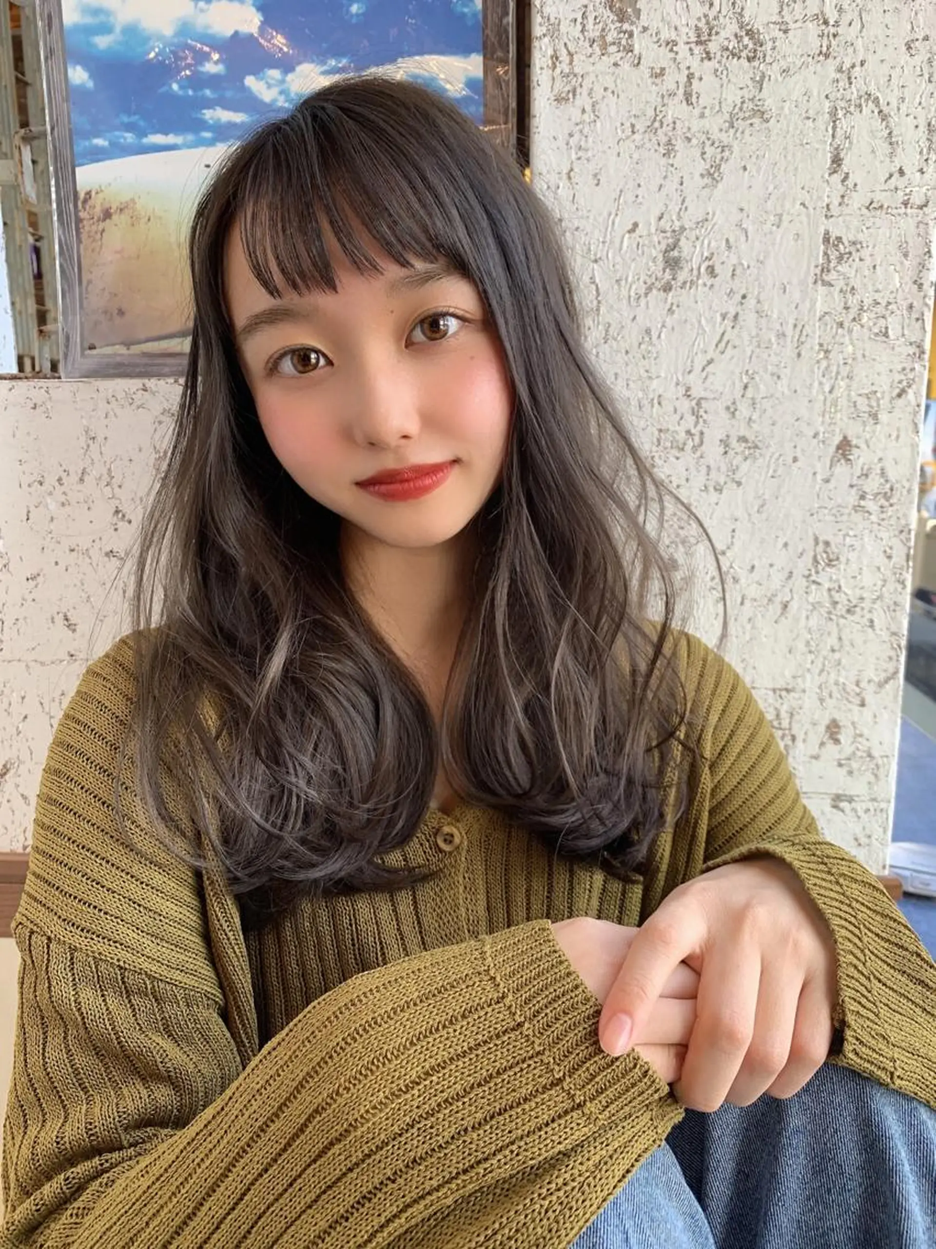 セミロング カラー ヘアアレンジ グレージュ カット ヘアカラー トリートメント 🍎吉川浩生 トップスタイリストのヘアスタイル