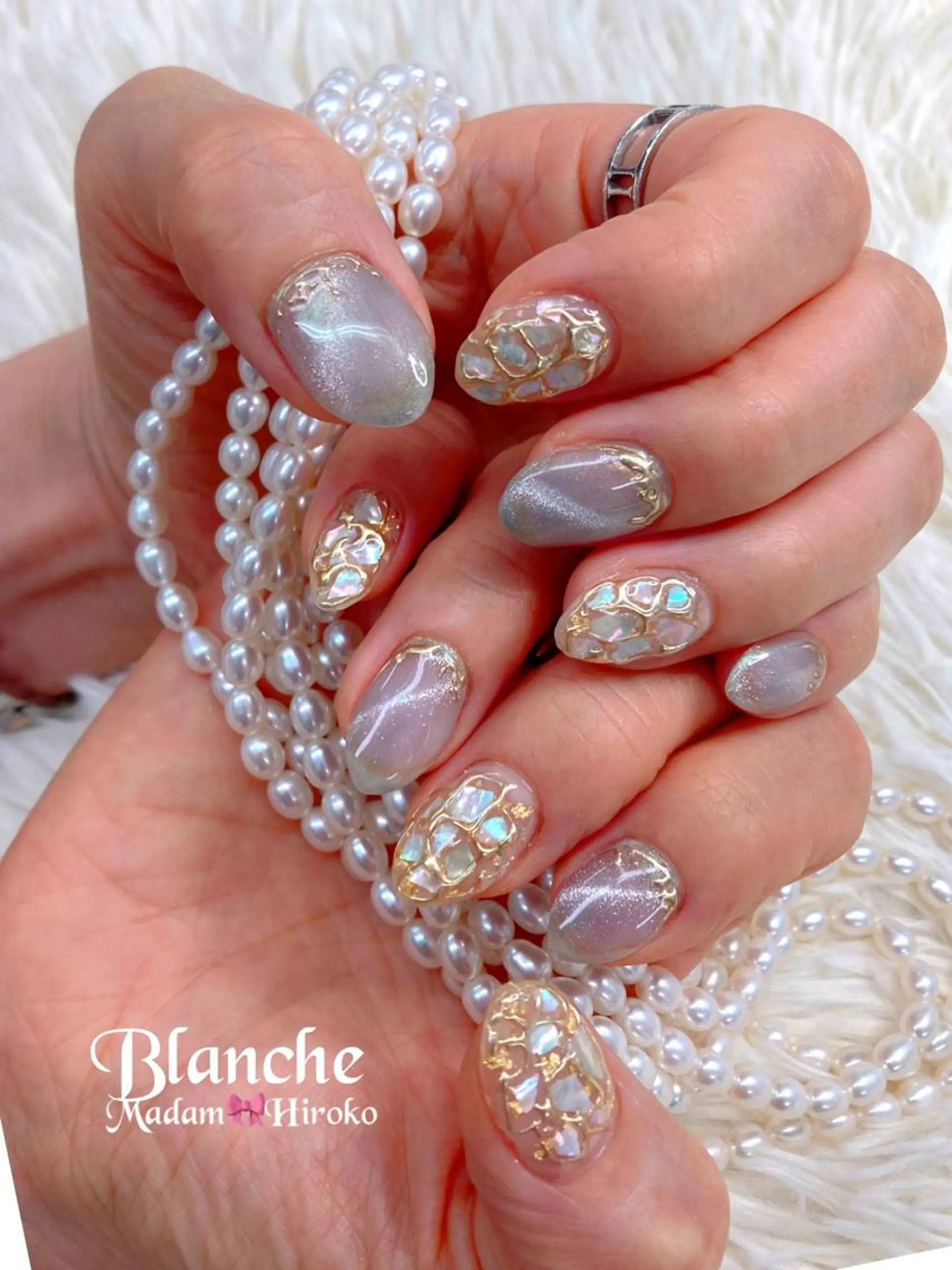 ネイル マグネットネイル ミラーネイル Lianネイル 寛子Lianのネイルデザイン