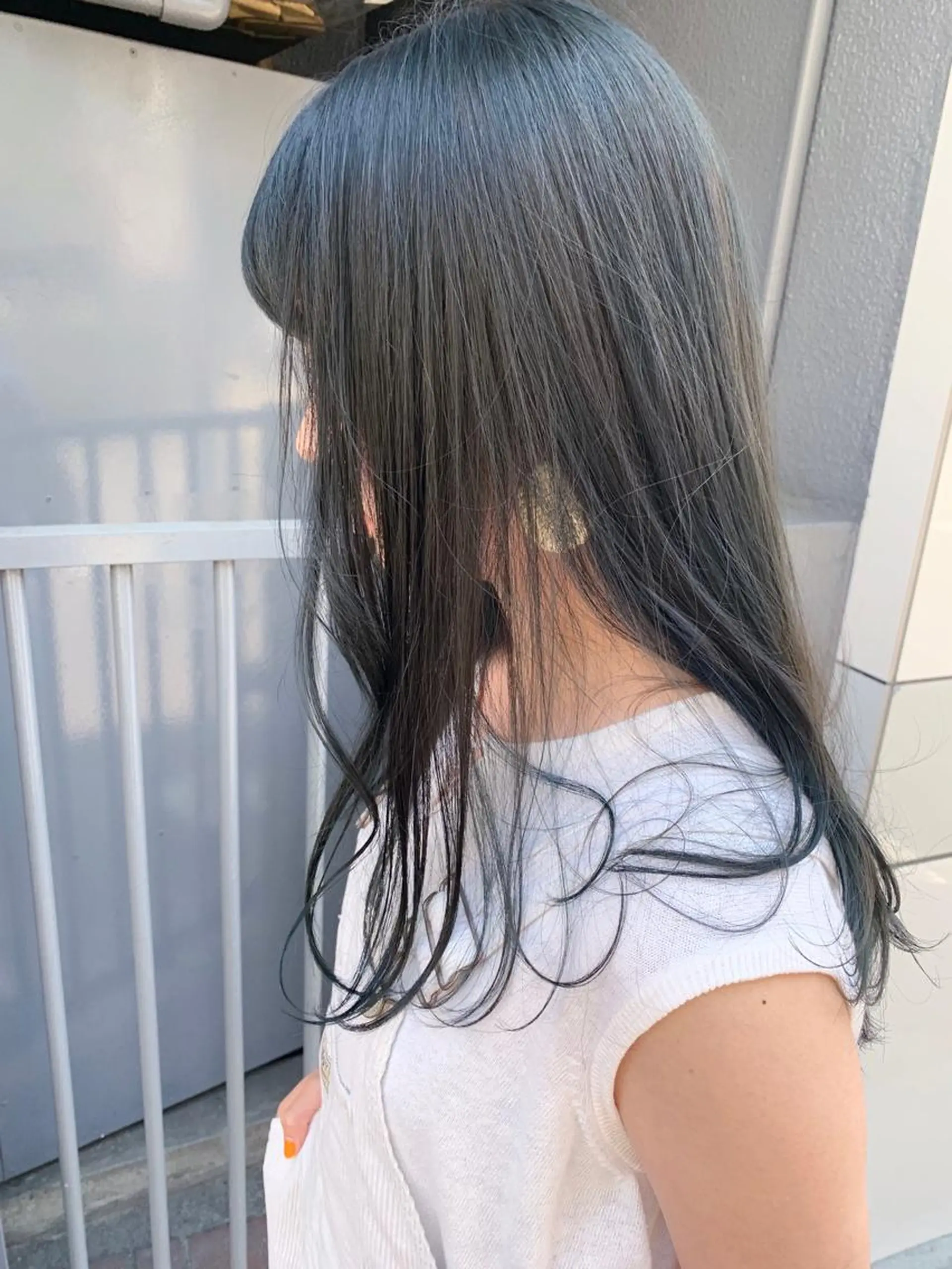 ロング カラー ブルーカラー ブルージュ Nico所属・Nico🌛 Karenのネイルデザイン