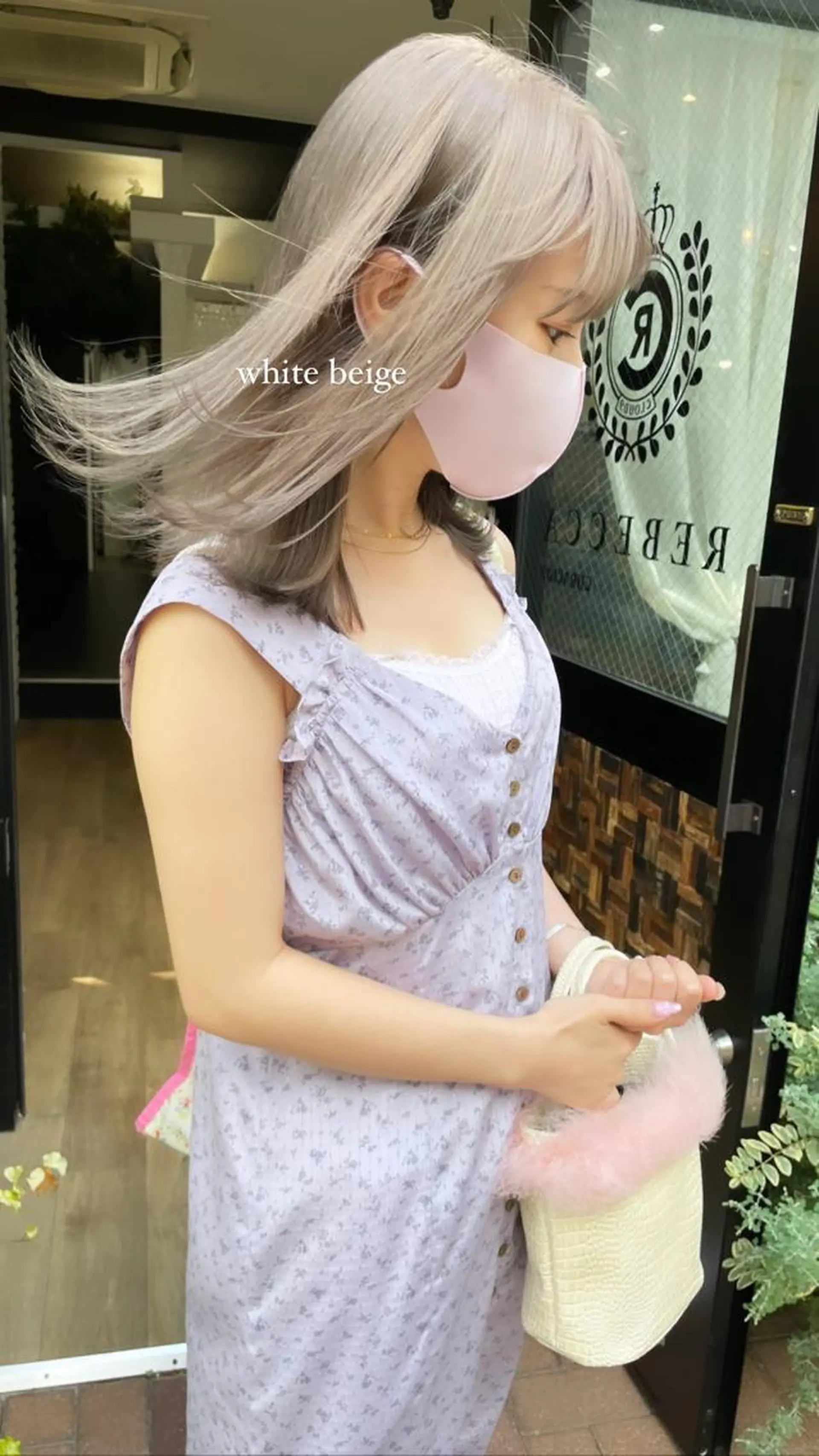 セミロング カラー ブリーチ ヘアカラー トリートメント レイヤー/顔周り /AKARIのヘアスタイル