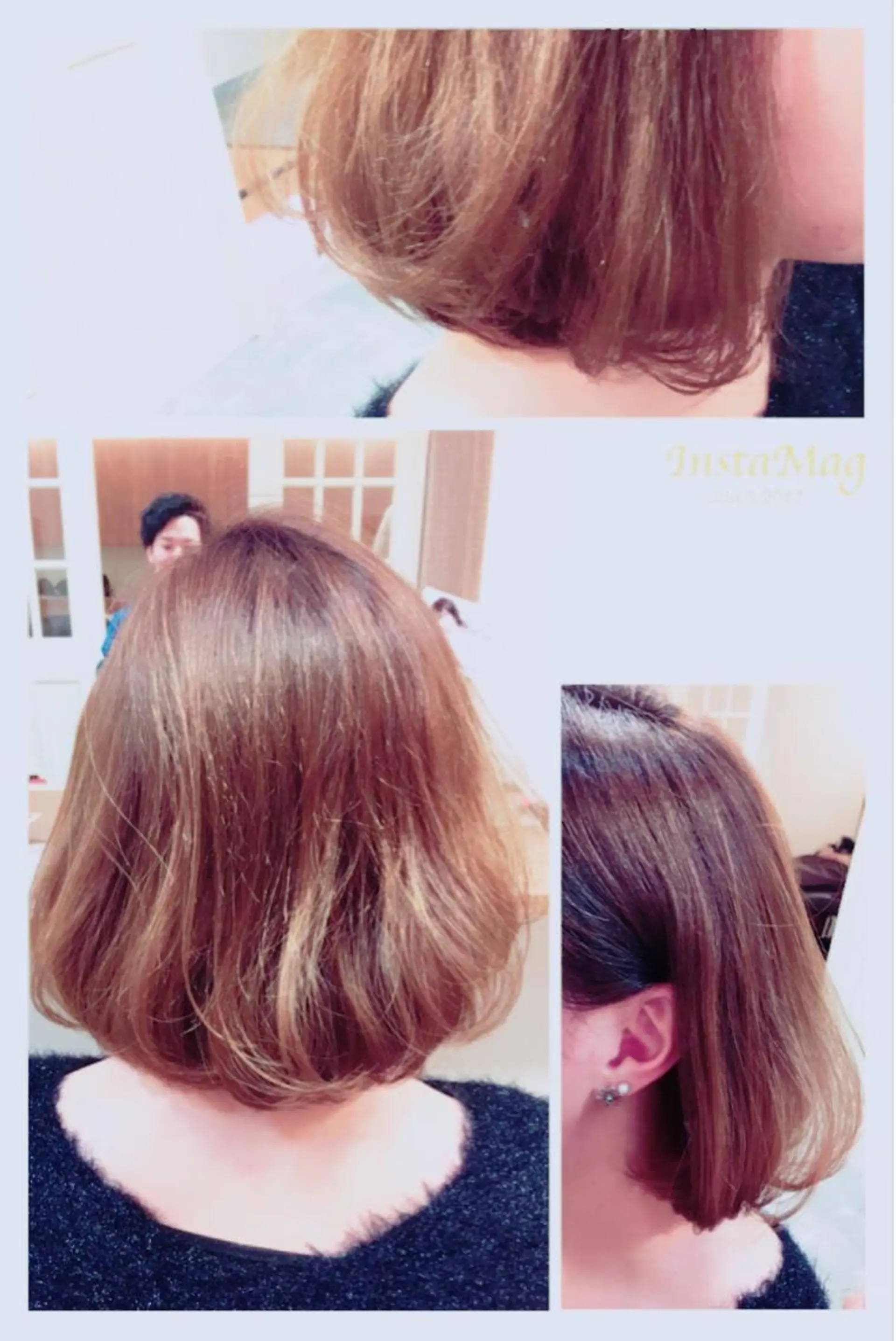 ショート ミディアム カラー ベージュカラー ボブ hair salon Ranun髪質改善のヘアスタイル