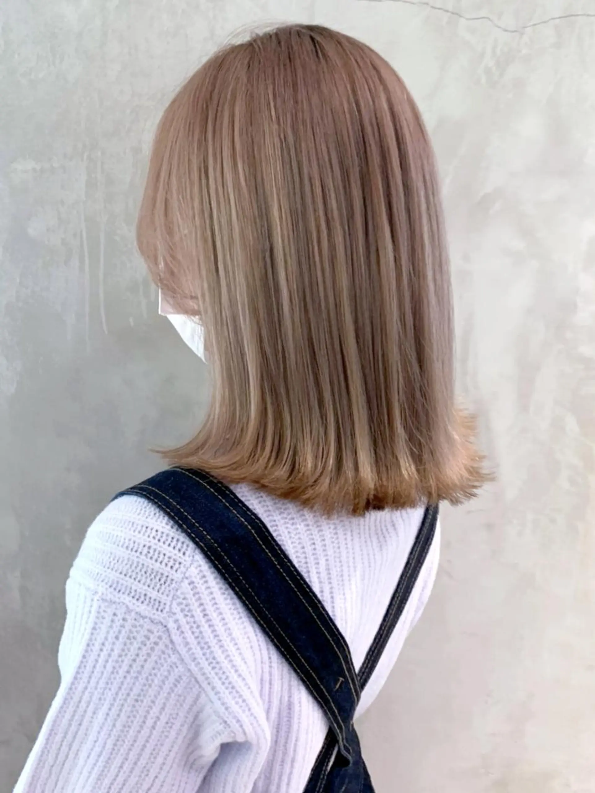 ミディアム カラー パーマ ヘアアレンジ ベージュカラー ITbyALBUM 中野店のヘアスタイル