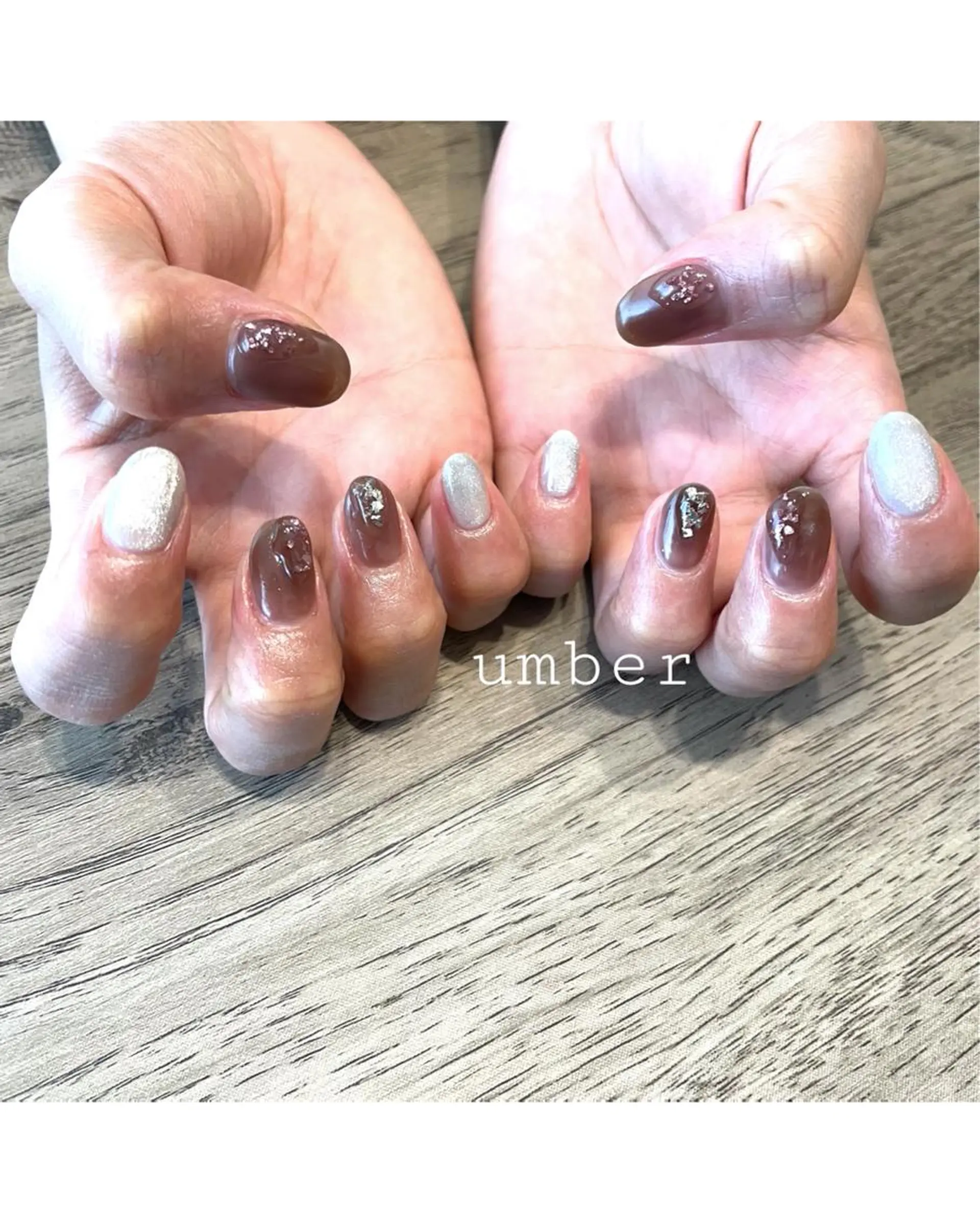 ネイル クリアネイル フットネイル フレンチネイル マグネットネイル マットネイル ハンドネイル umber 三茶1分のネイルデザイン