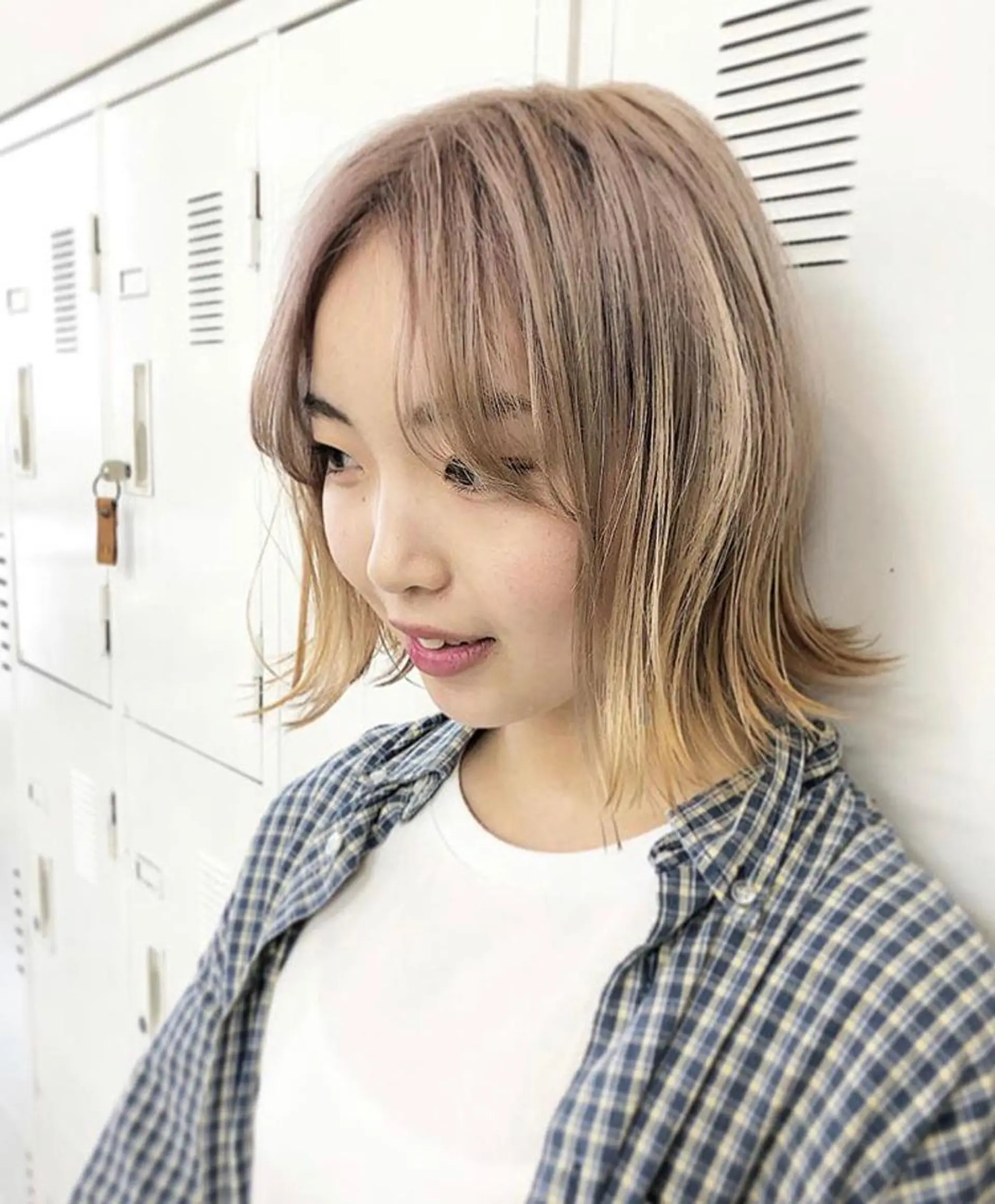 カラー クロスパーマ× 透明感カラー✂︎のヘアスタイル
