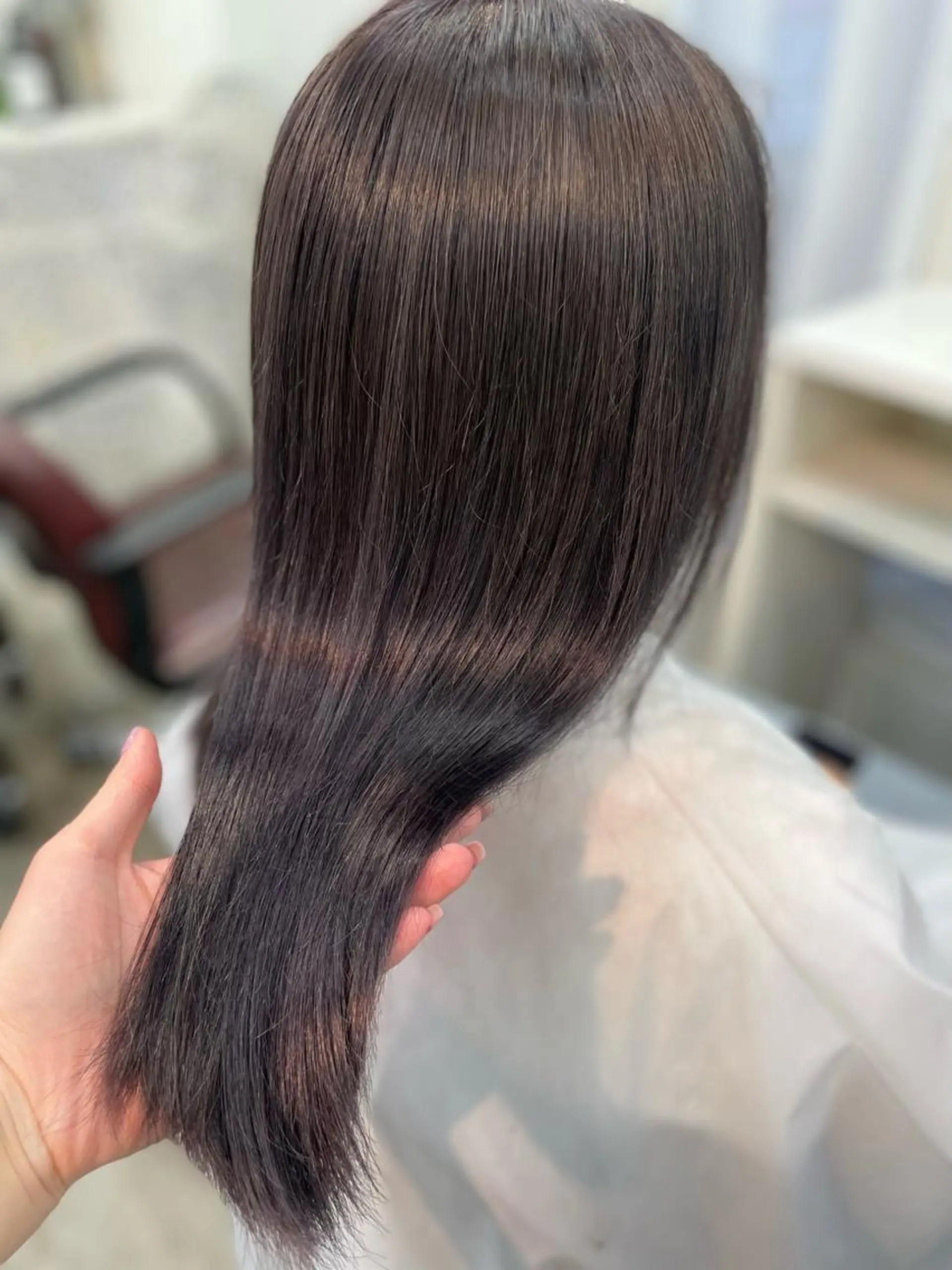 セミロング カラー ヘアカラー トリートメント 韓国ヘア🤍髪質改善 🇰🇷AKANEのヘアスタイル