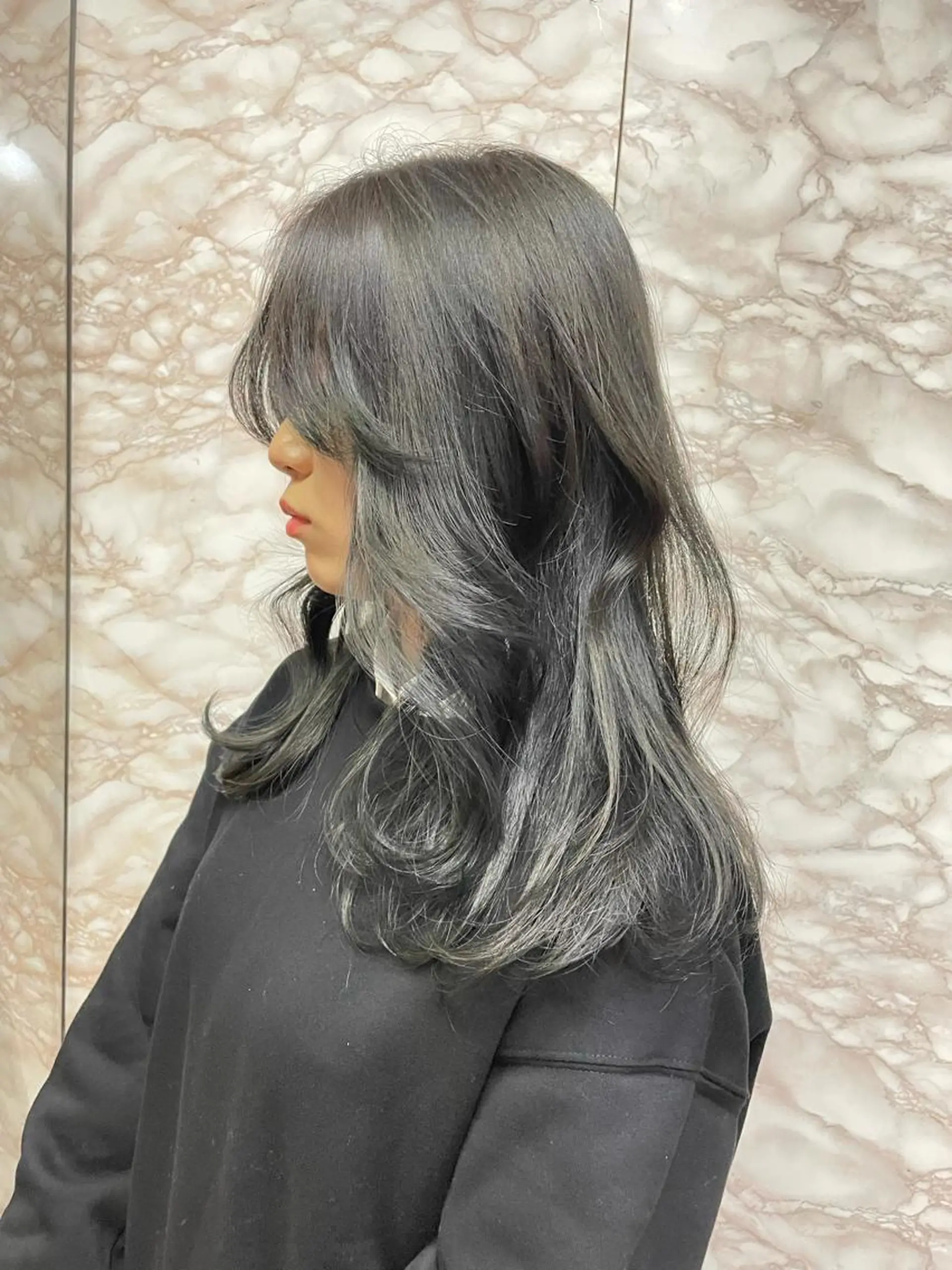 ミディアム カラー カット ヘアカラー トリートメント YEAU　PLUS所属・極上の艶髪 RINAのヘアスタイル